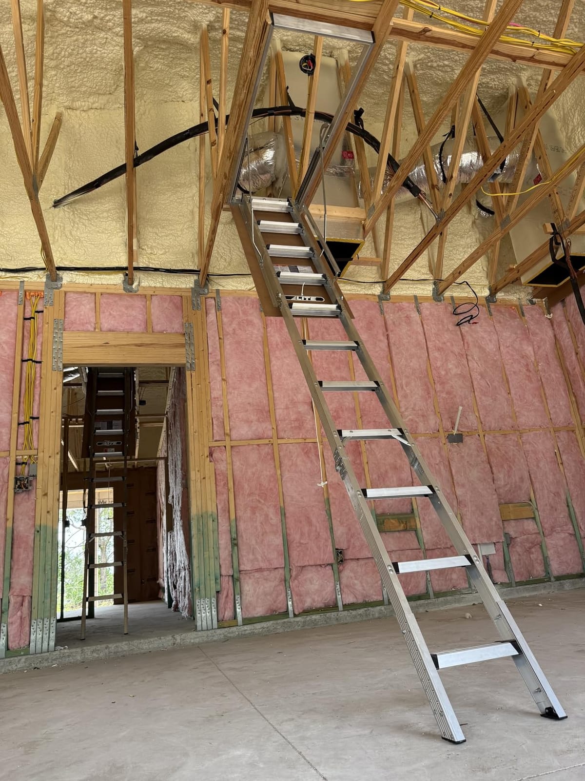 LITE 10 ft Aluminum Attic Ladder, 54 x 22.5 in, Type IAA, 375 lbs customer photo 1