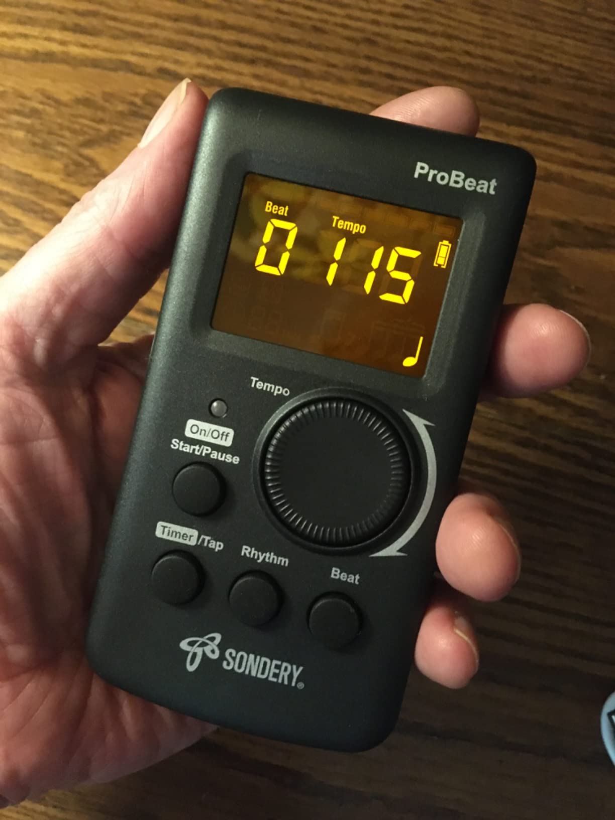 Sondery Digital Metronome Rechargeable Vocal Counting for Piano Guitar Drum | Timer Function, Large Display, Easy to Use,English Vocal Counting, Compatible with All Instruments customer photo 2