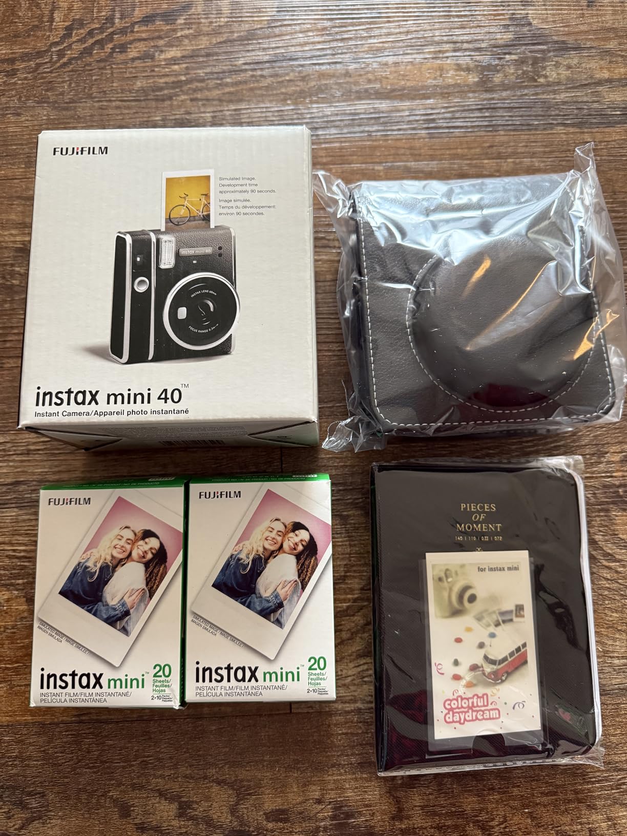 Fujifilm Instax Mini 41 Instant Camera Vintage Black. + Fujifilm Value Pack (40 Sheets) + Shutter Accessories Bundle, Includes Vintage Style Compatible Carrying Case, Black Photo Album 64 Pockets customer photo 2