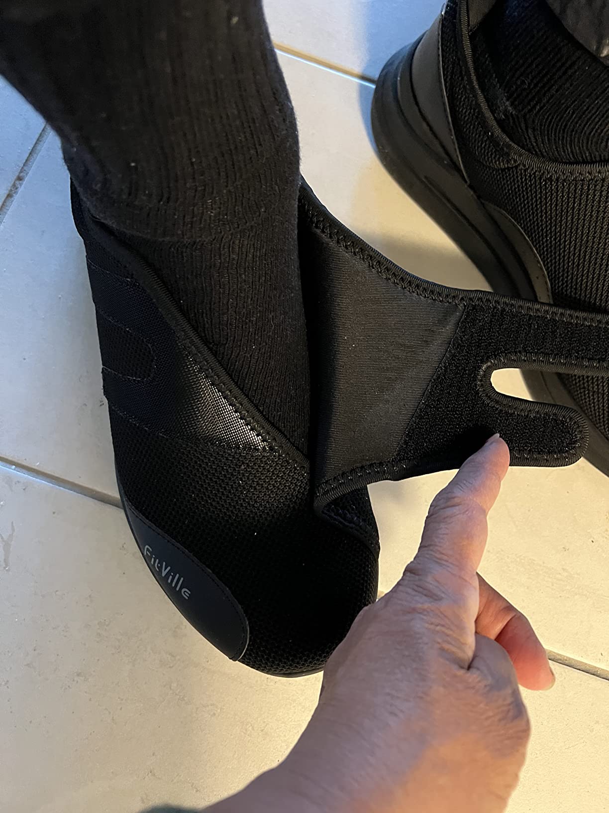 FitVille Diabetic Shoes for Men Extra Wide Width XX-Wide Orthopedic Slip-on Shoes Adjustable Closure Walking Sneakers with Arch Support Cushioning Therapeutic for Swollen Feet customer photo 2