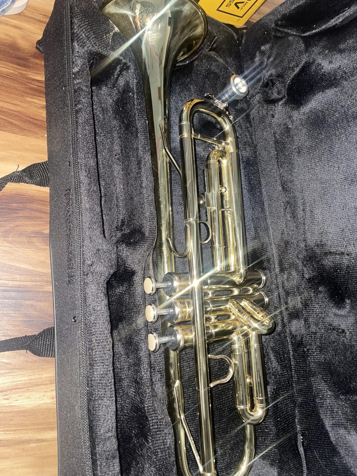 Ktaxon Bb Standard Trumpet for Beginners, Student Trumpet Trompeta Set | Full Equipment with Hard Case, 7C Mouthpiece, Cleaning Cloth, Gloves, Brass Instruments for Kids and Adults (Gold) customer photo 2