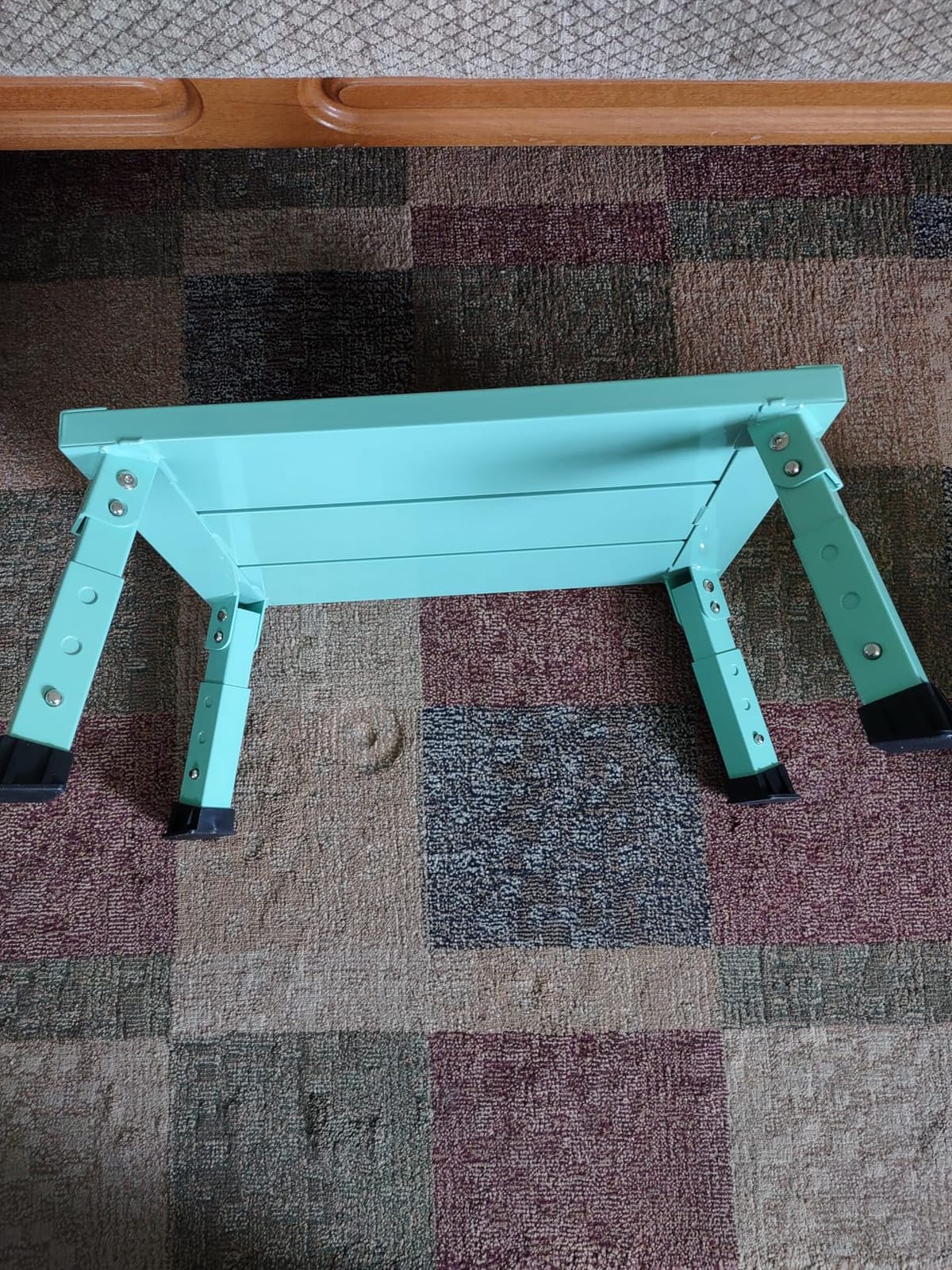 Adjustable RV Step Stool, Wide Platform, Foldable Legs, Black customer photo 2