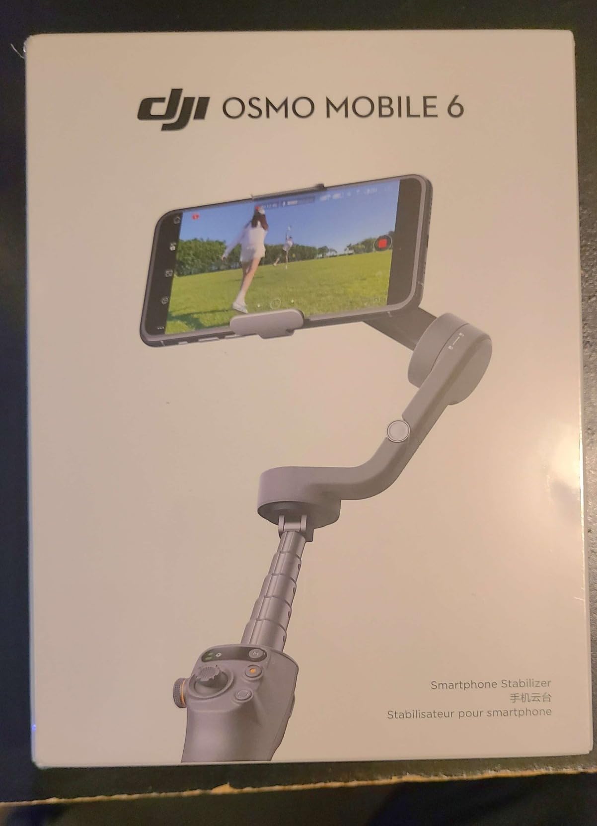 DJI Osmo Mobile 6 Gimbal Stabilizer for Smartphones, 3-Axis Phone Gimbal, Built-In Extension Rod, Object Tracking, Portable and Foldable, Vlogging Stabilizer, YouTube TikTok, Slate Gray customer photo 1