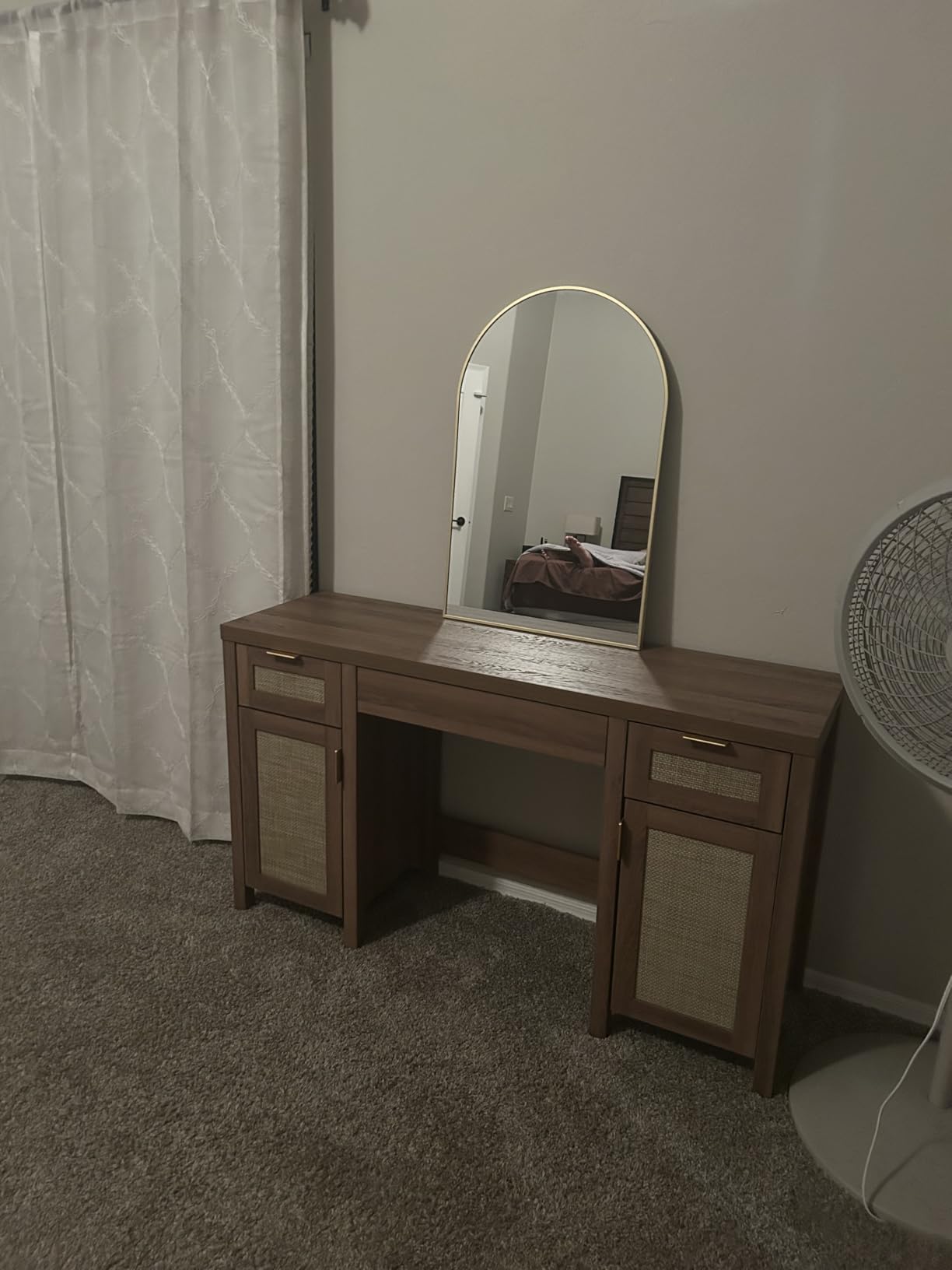 SCWF-GZ 47x14 Full Length Mirror Over the Door Hang or Wall Mounted Black customer photo 1
