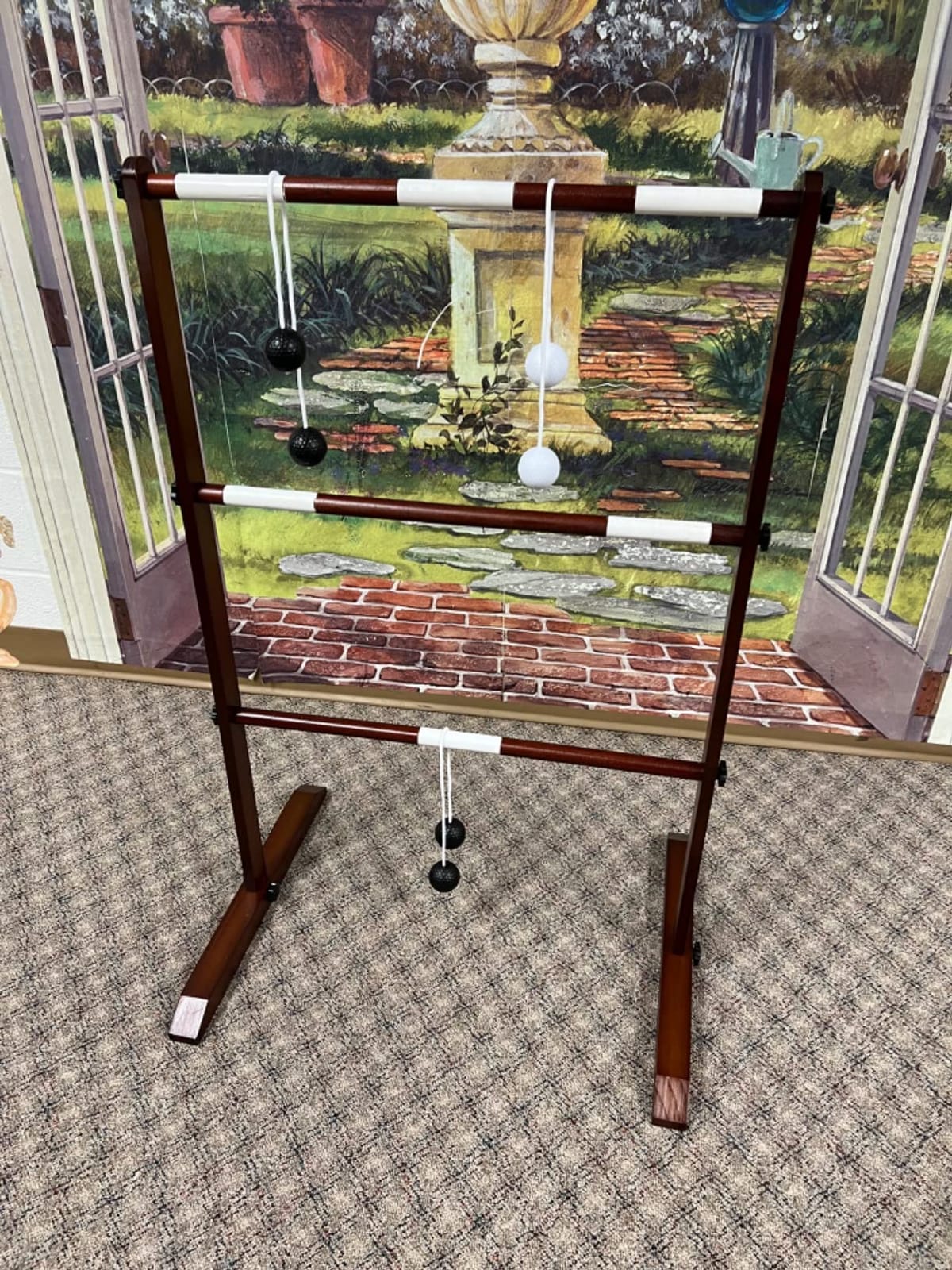 Swooc Games® - Premium Wooden Ladder Ball Game Set (Weather Resistant) - with 10+ Games & Carrying Case - Easy, No Tool Set Up - Premium Ladder Toss Outdoor Game - Backyard Ball Toss Games customer photo 1