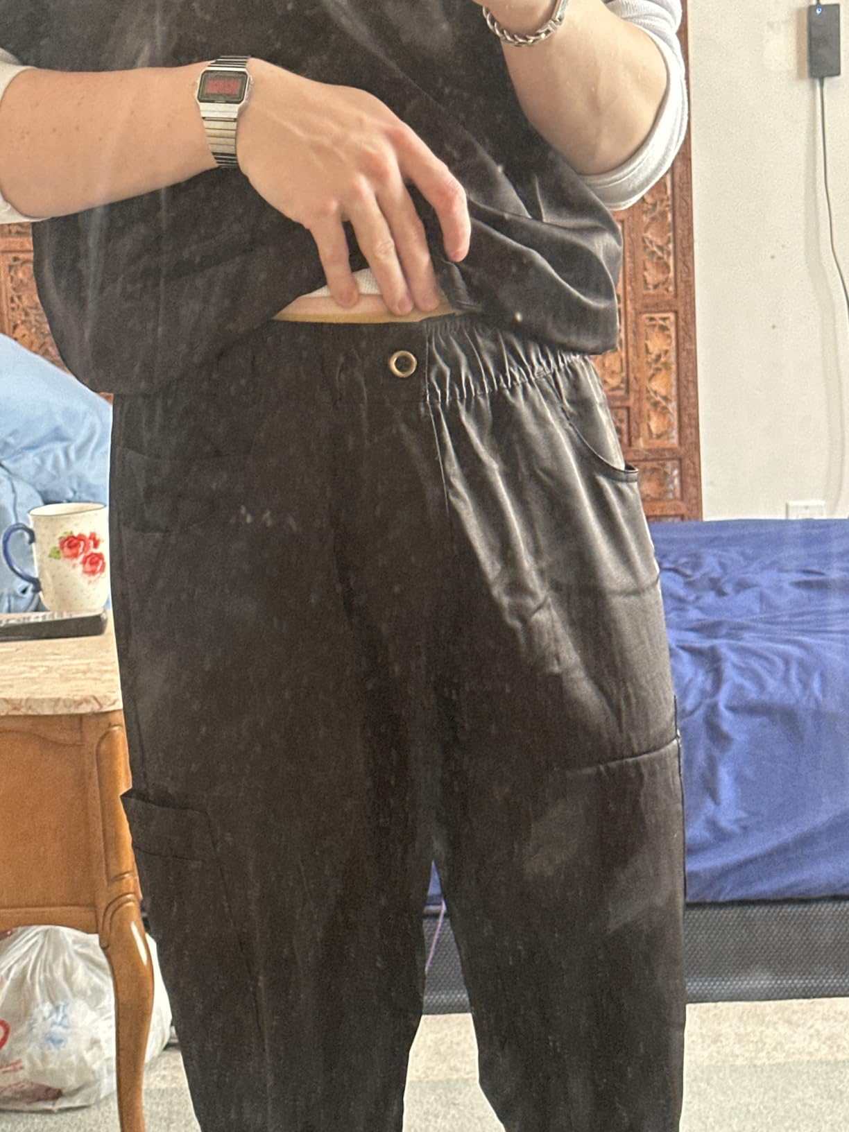 Medichic Men's Workwear Stretch V-Neck Scrub Joggers Set with Seven-Pocket Pants, Available in 6+ Colors customer photo 1