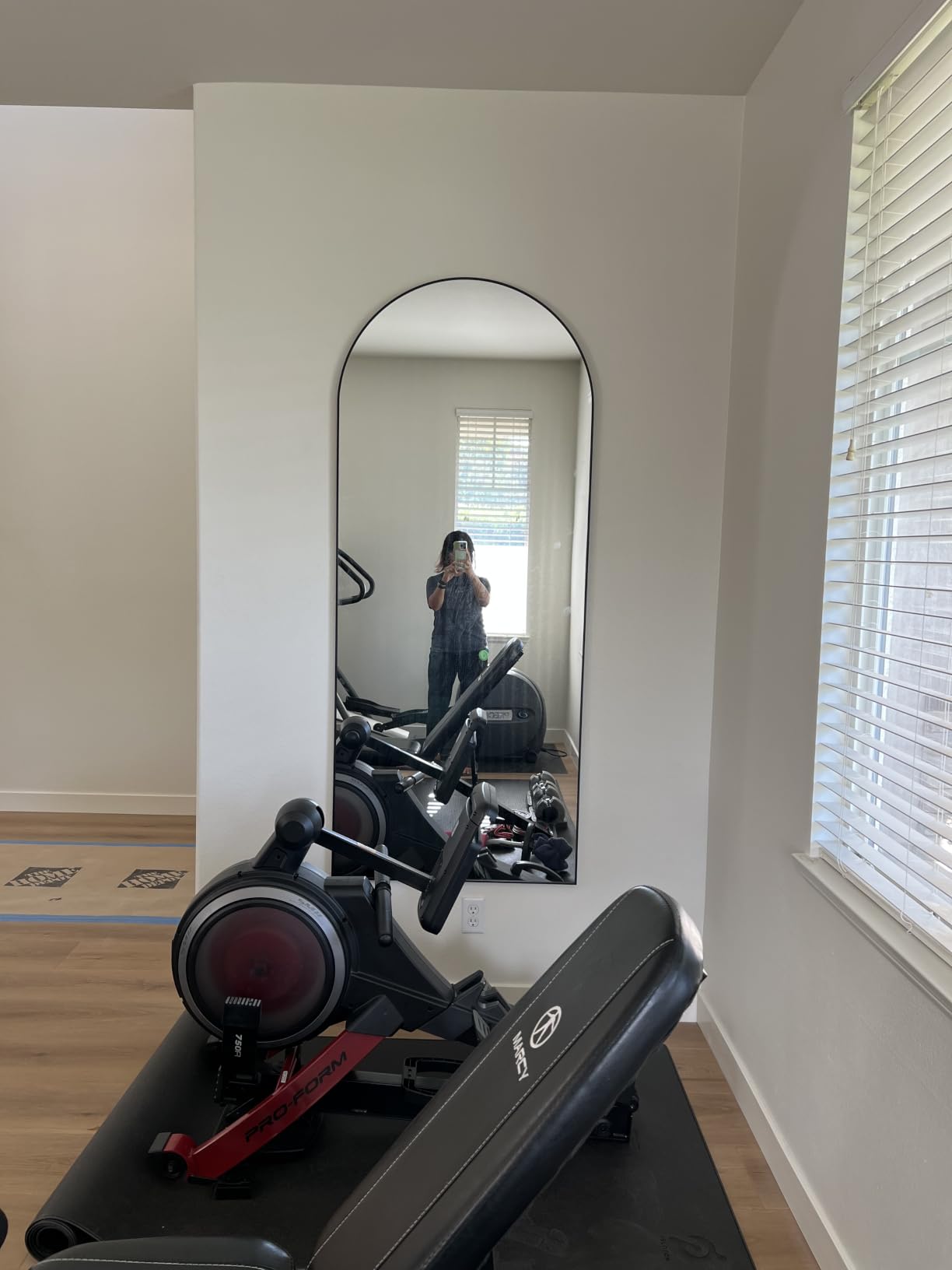 Koonmi 30x71 Arched Full Length Mirror, Floor Mirror with Stand customer photo 2