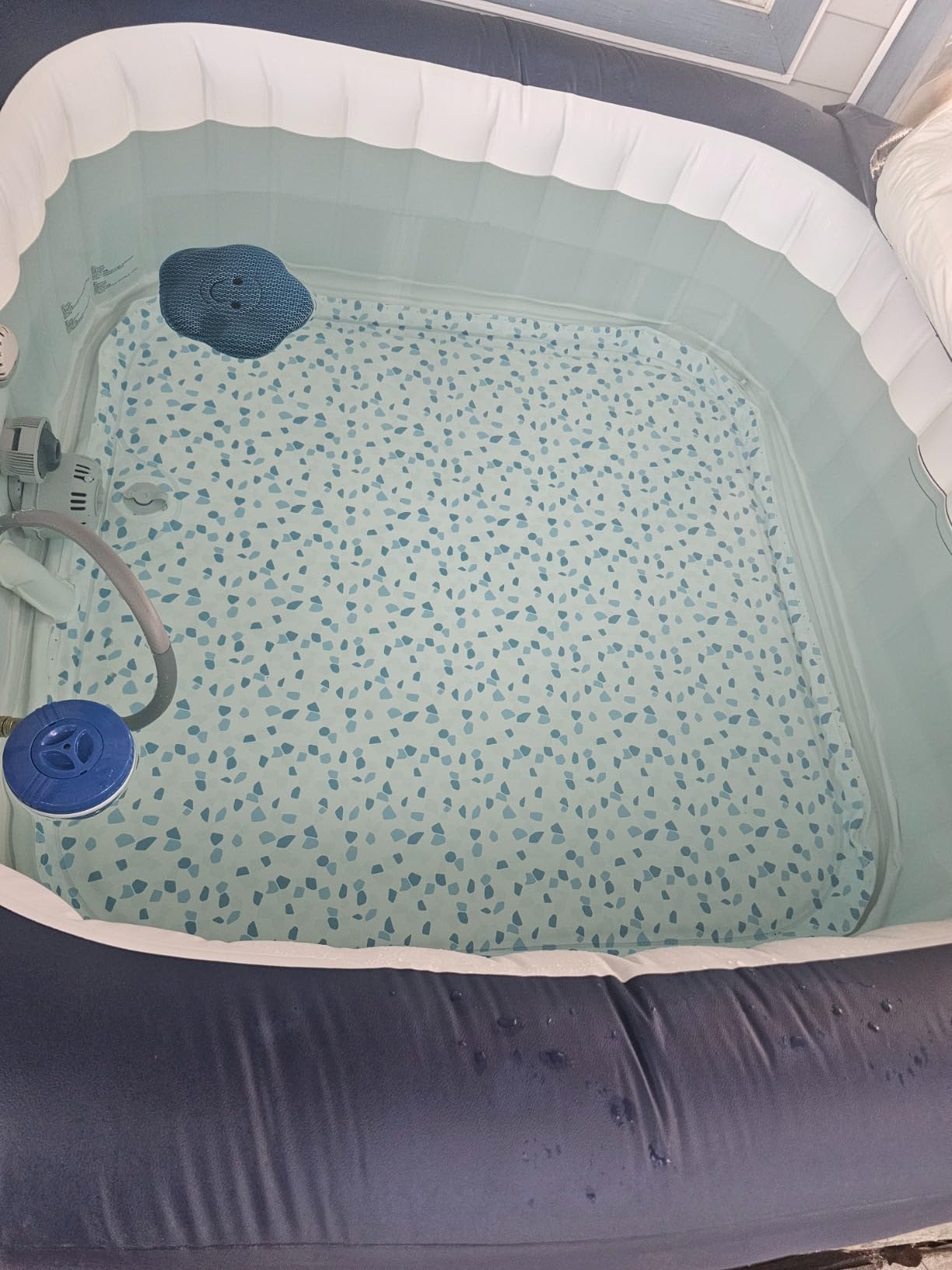 Bio Ouster 3-in-1 Weekly Hot Tub Chemicals & Spa Chemicals - Cleaner Clarifier Conditioner for Inflatable & Acrylic Spas - Chlorine Bromine Saltwater - Pre-Measured, No Draining, Made in USA (4 Week) customer photo 1