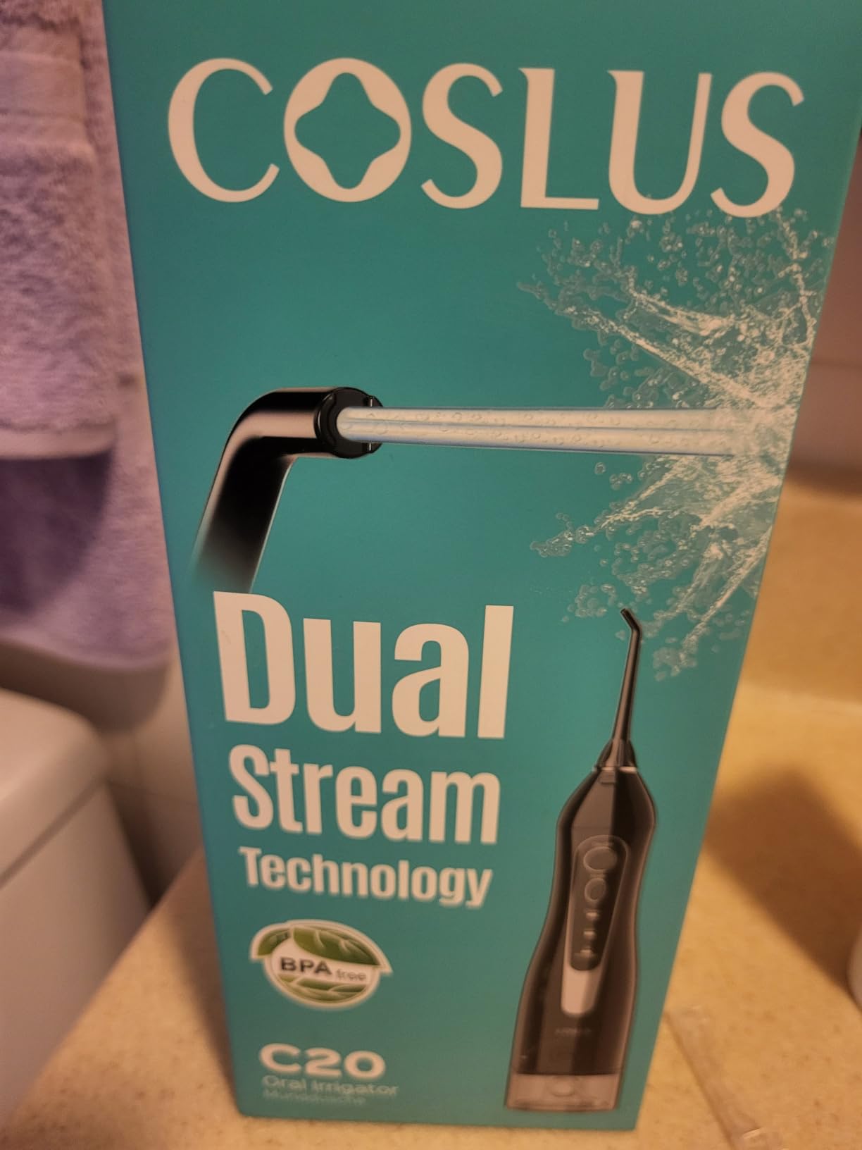 COSLUS ADA Accepted C20 Water Dental Flosser Pick, Professional Set Black customer photo 1