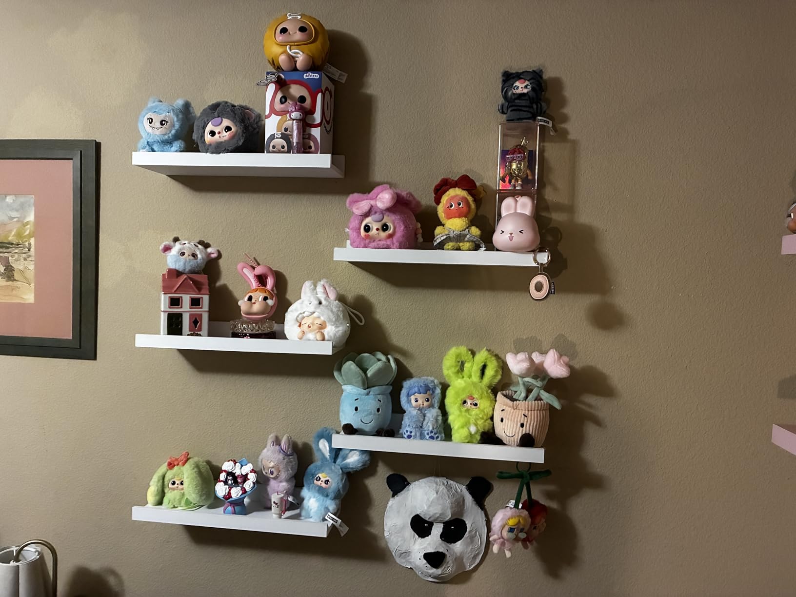 RICHER HOUSE 5-Set Floating Shelves with Lip, White Wall Mounted Wood Shelf customer photo 2