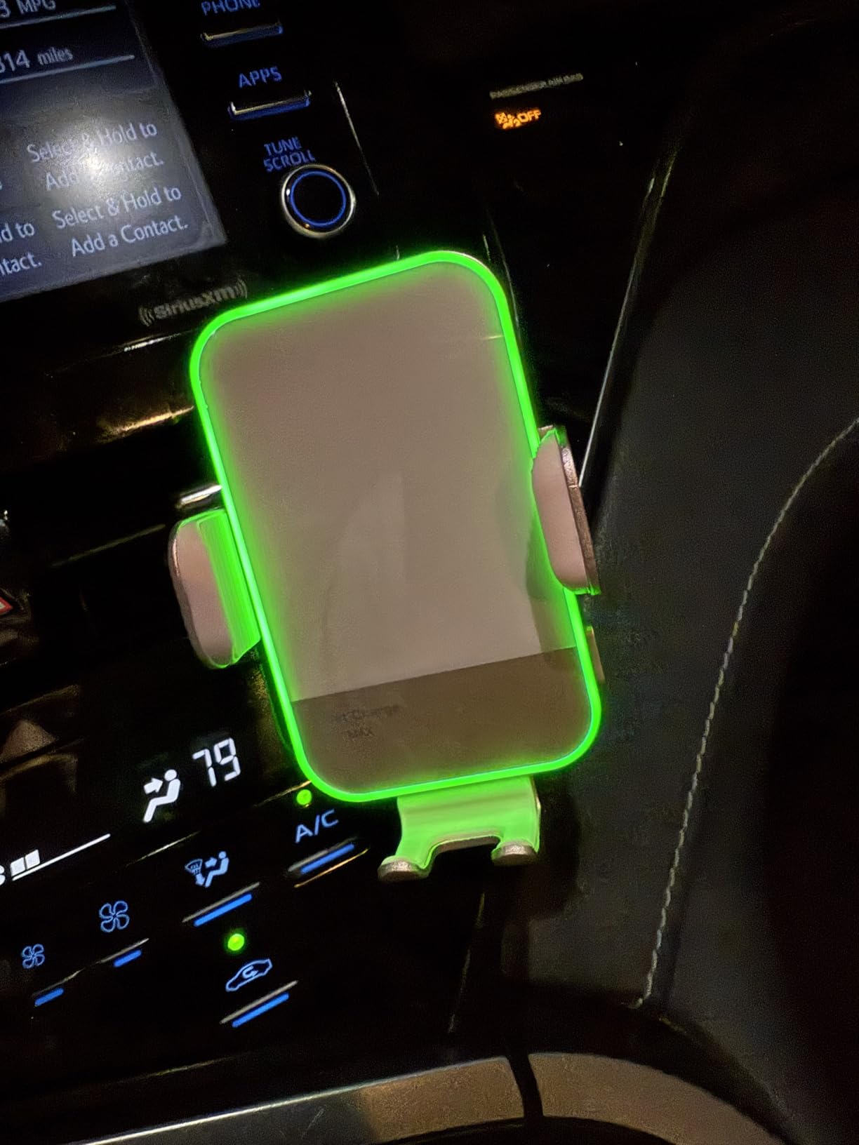 Wireless Car Charger,【7 Colored RGB Backlit】 Mosurr 15W Auto Clamping Phone Holders for Your car fit for iPhone 16 15 14 Mini Pro Max, Samsung Galaxy S25 Ultra S24 S23+, etc, Fathers Day for Gifts customer photo 2