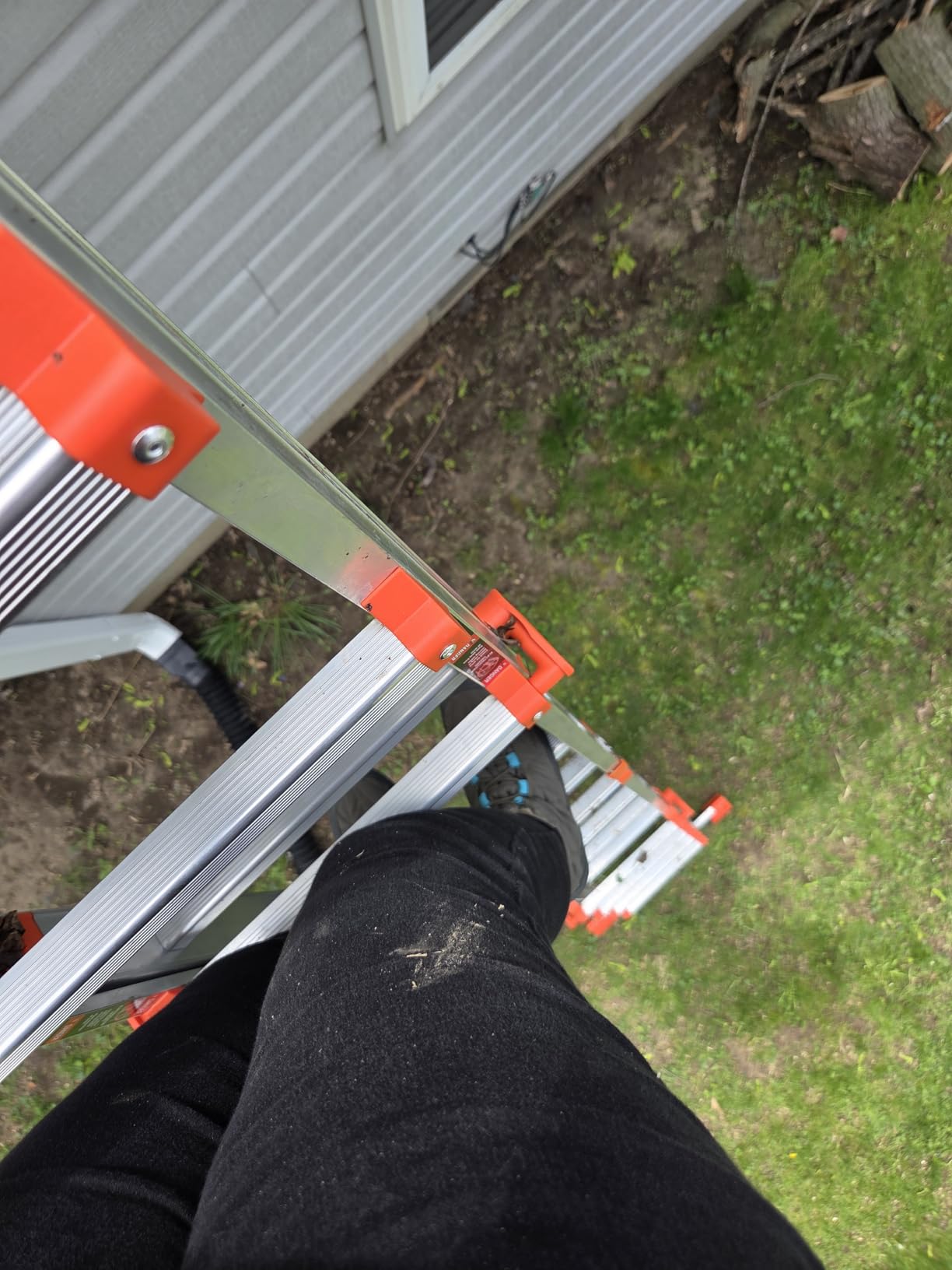 LANBITOU Ladder A Frame Extension 14Ft Multi Position for Home 330lbs customer photo 1