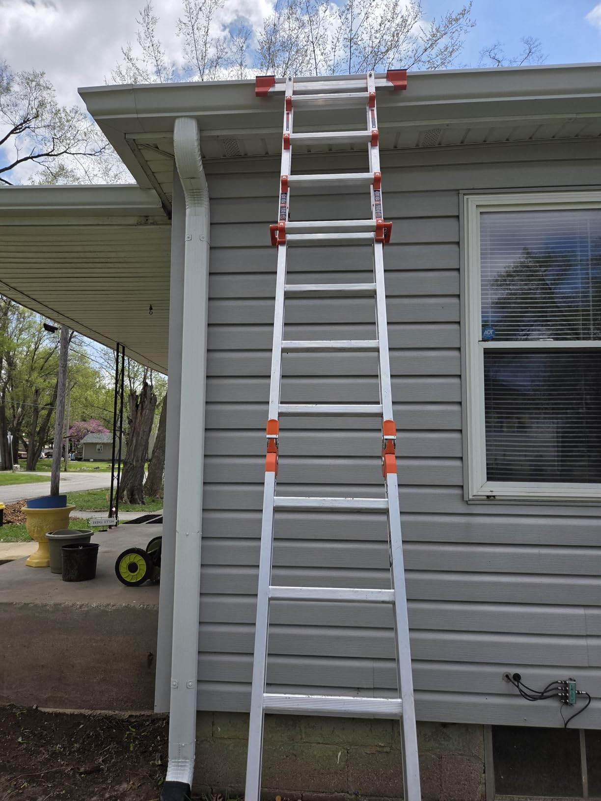 LANBITOU Ladder A Frame Extension 14Ft Multi Position for Home 330lbs customer photo 2