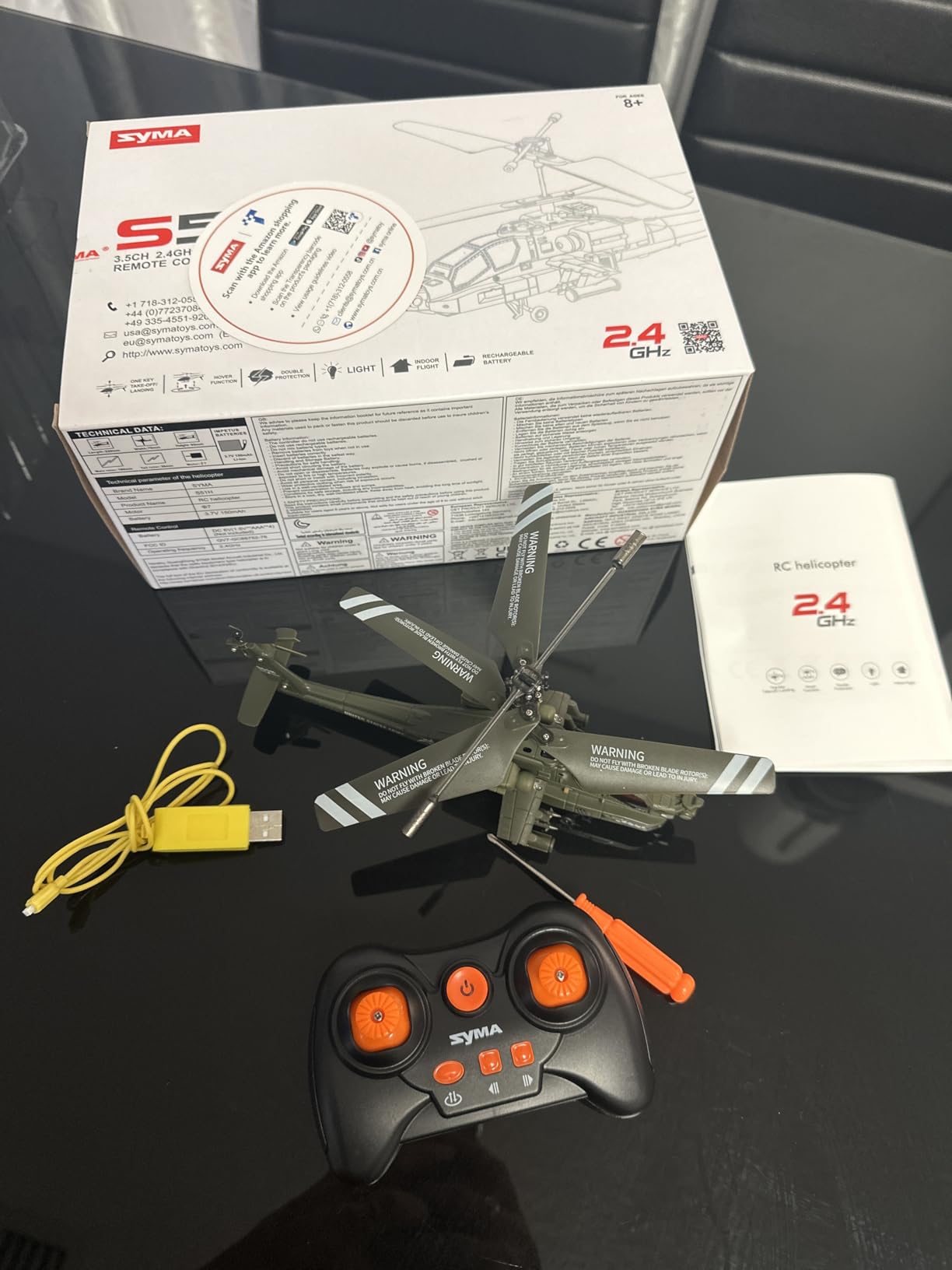 SYMA S51H RC Helicopter for Kids, Military Remote Control Helicopter | One-key Takeoff/Landing, LED Lights, Low-battery Alerts for Beginner Indoor Flying, Patrol Missions and Target Landing Play customer photo 1