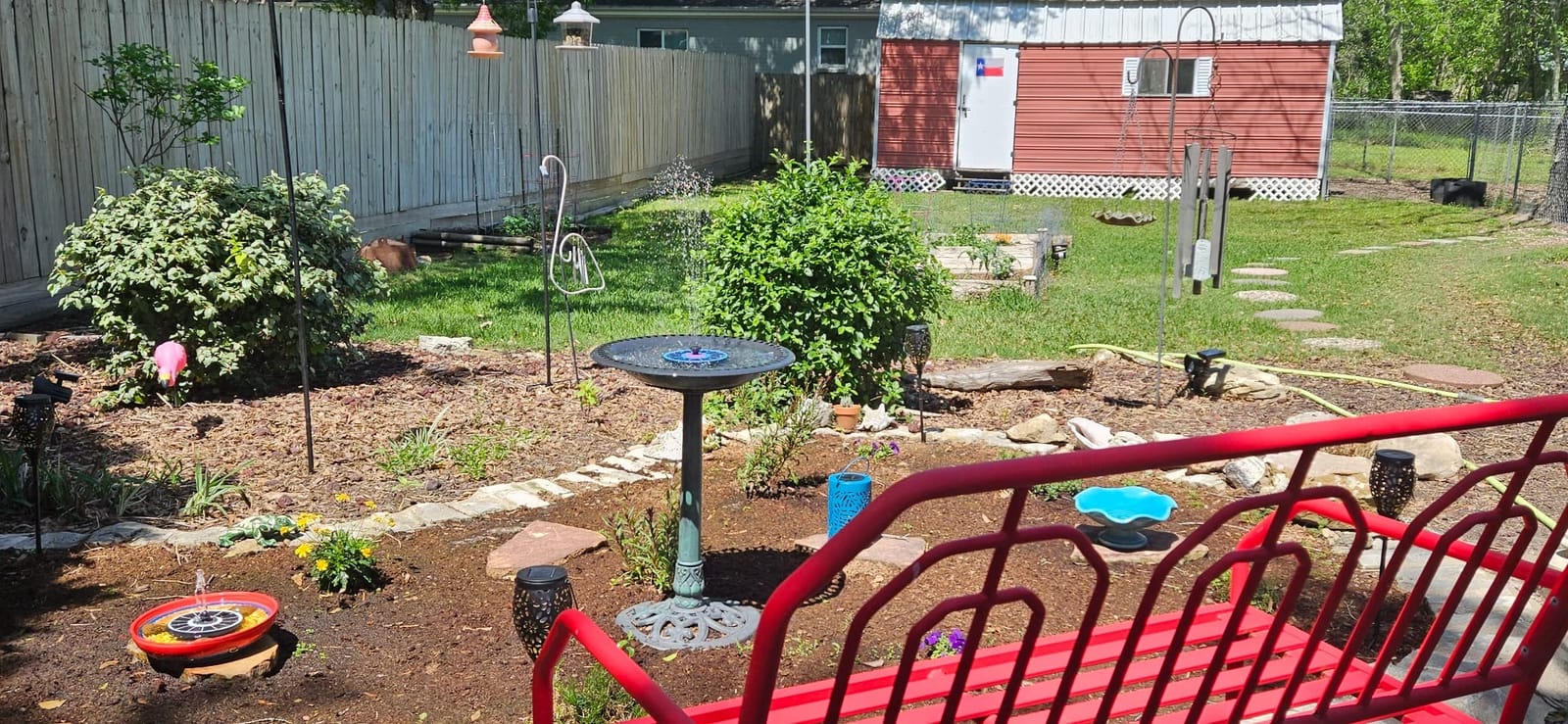 SZMP Solar Fountain 3.5W Bird Bath Fountains with Flower Upgraded Glass Panel, Solar Powered Water Fountain with 7 Nozzles & 4 Fixer, Solar Fountain Pump for Bird Bath, Garden, Pond, Outdoor -Black customer photo 1