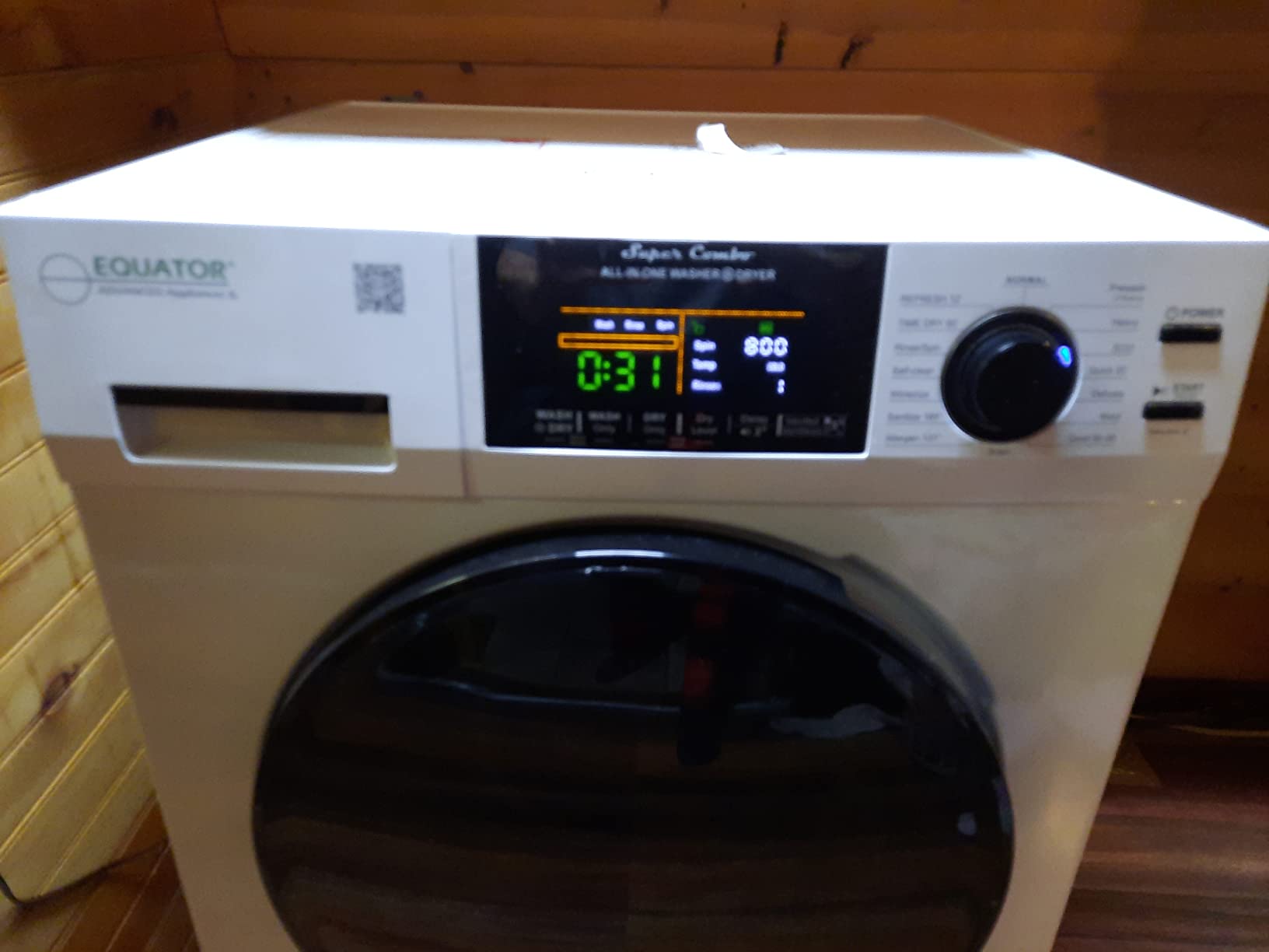 Equator All-In-One VENTED/VENTLESS Washer-Dryer 1.9cf/18lb 1400RPM 110V (Periwinkle/Black) customer photo 1