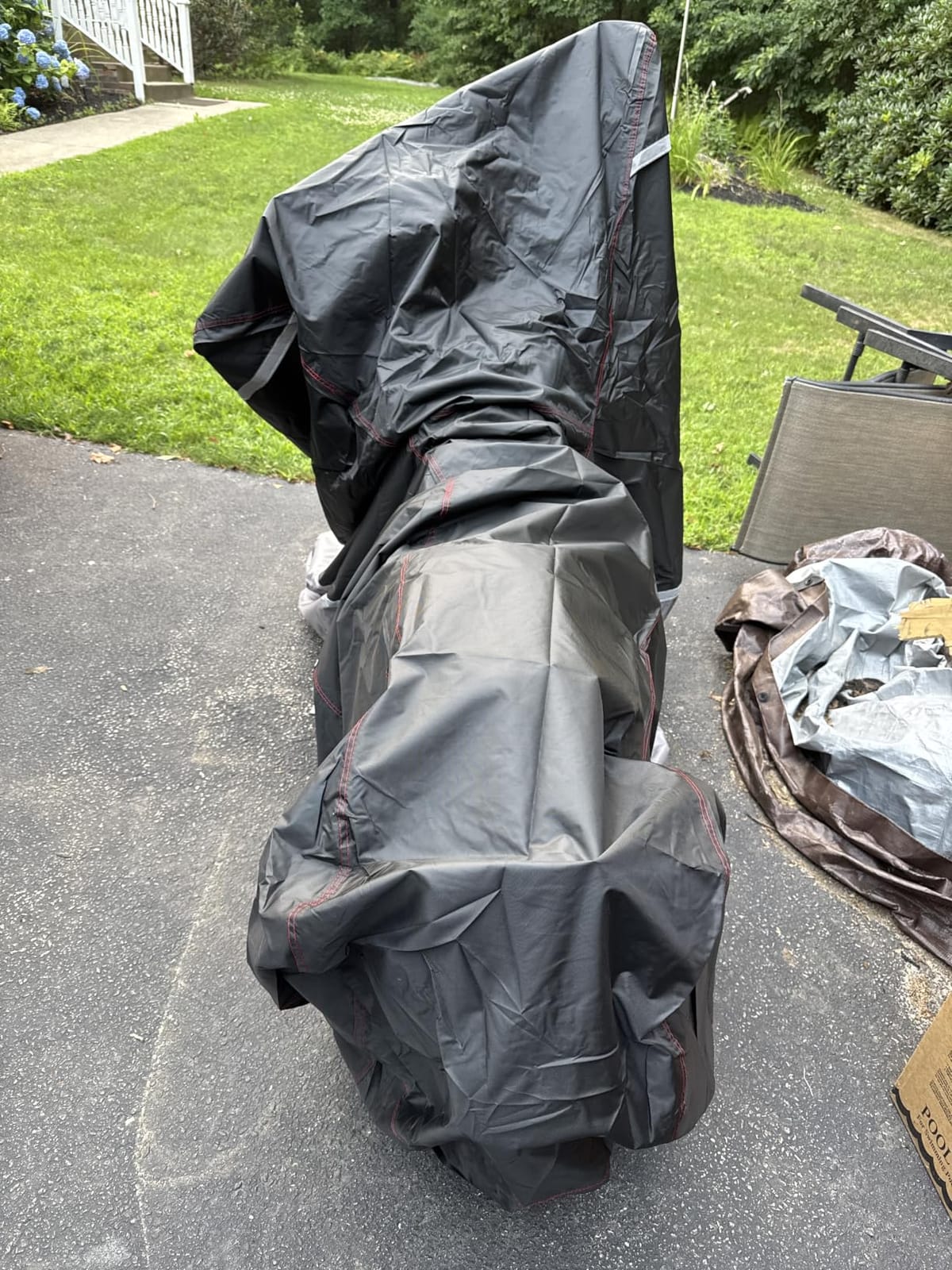 Motorcycle Cover 600D Waterproof for Touring Models Harley Davidson Road King,Road Glide,Street Glide, Electra Glide,Low Rider-ST Indoor & Outdoor Storage Gray customer photo 2