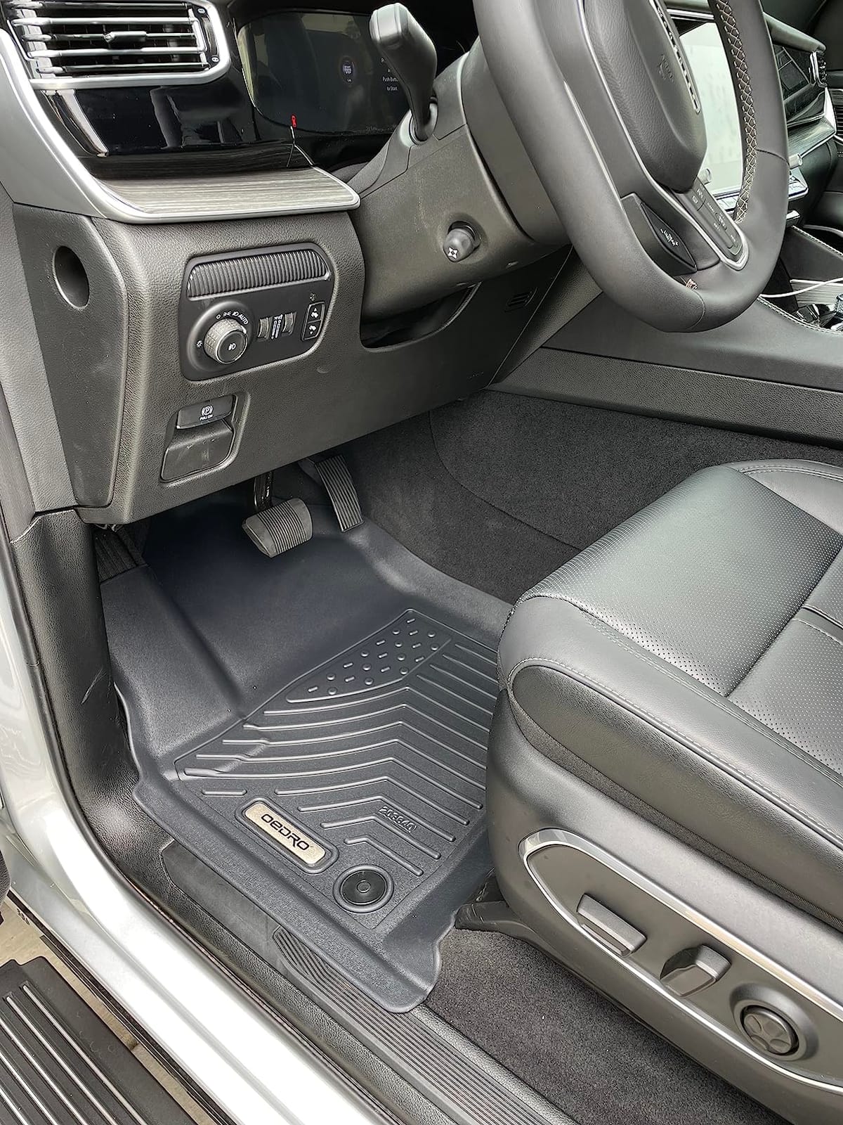 OEDRO Floor Mat Fit for 2022-2025 Jeep Wagoneer & 2023-2025 Wagoneer L(8 Passenger Model), TPE All Weather Custom Fit Floor Liners for Wagoneer Accessories, 1st & 2nd & 3rd Row Car Mats Set, Black customer photo 2