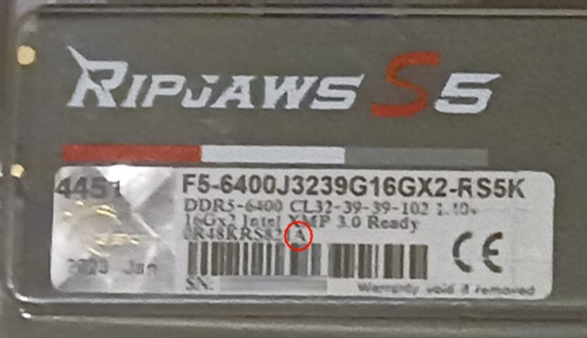 G.SKILL Ripjaws S5 Series DDR5 RAM (Intel XMP 3.0) 32GB (2x16GB) Up to 6400MT/s CL32-39-39-102 1.40V Desktop Computer Memory U-DIMM - Matte Black (F5-6400J3239G16GX2-RS5K) customer photo 2