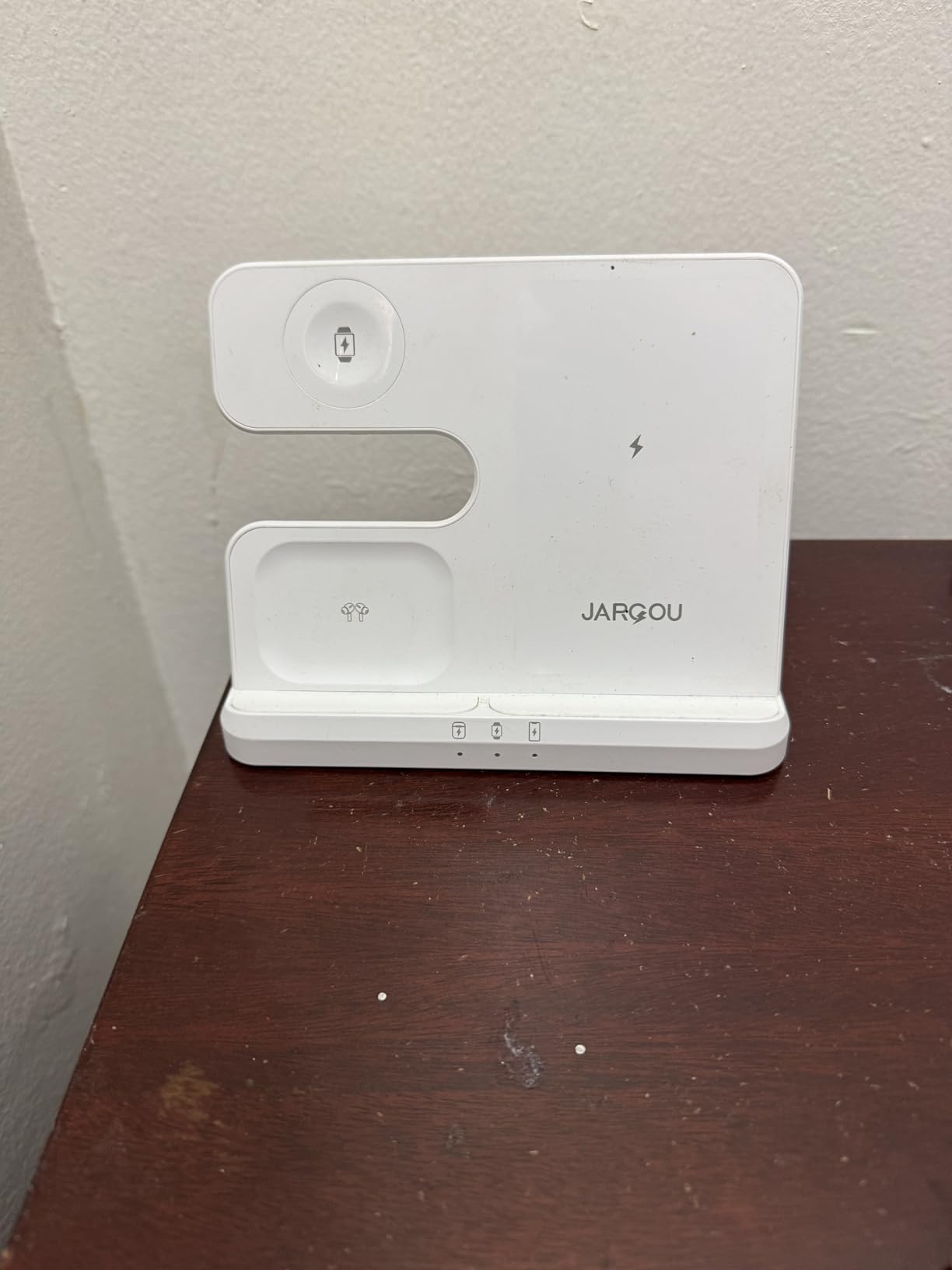 JARGOU 3 in 1 Charging Station for Apple Wireless Charger for iPhone 17 16e 16 15 14 13 12 11 X 8 & for iWatch Charger Wireless Charging Station for Multiple Devices for AirPods 2/3/4/Pro/Pro 2/Pro 3 customer photo 1