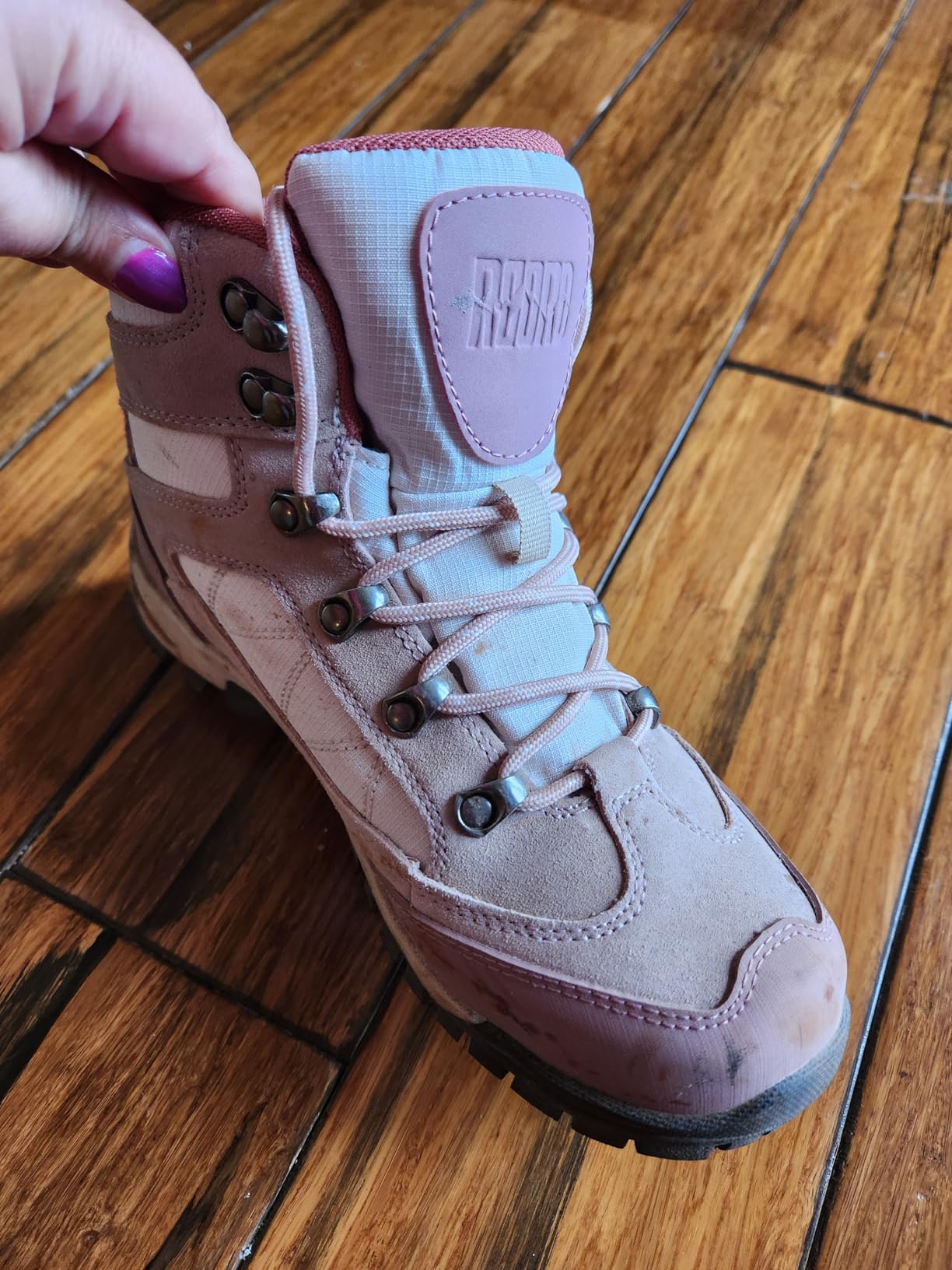 R CORD Hiking Boots Women Waterproof Ankle Support Womens Hiking Boots Backpacking Boots Breathable Non-slip Womens Hiking Shoes Durable Boots for Outdoors customer photo 2