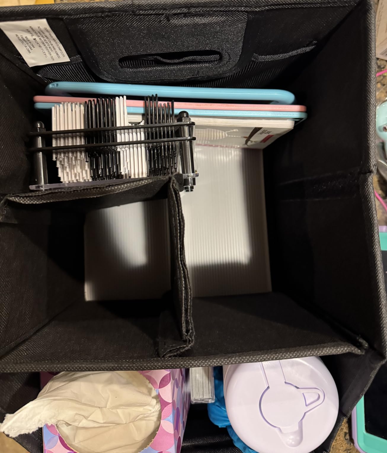 MULISOFT Car Backseat Organizer with 11 Compartments & 2 Cup Holders, Black customer photo 2