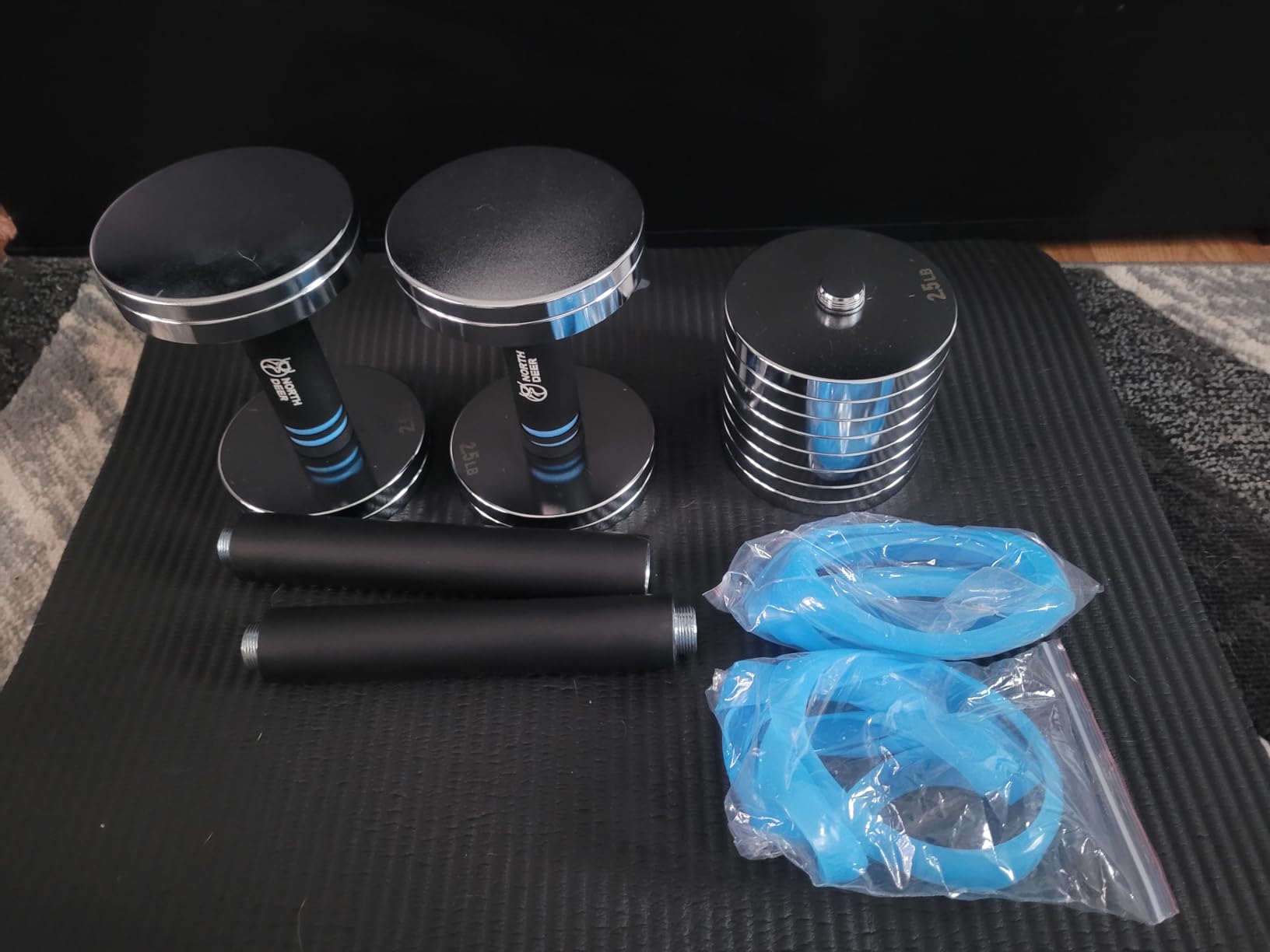 Northdeer V2.0 Upgraded Adjustable Steel Dumbbells 40LB / 60LB customer photo 2