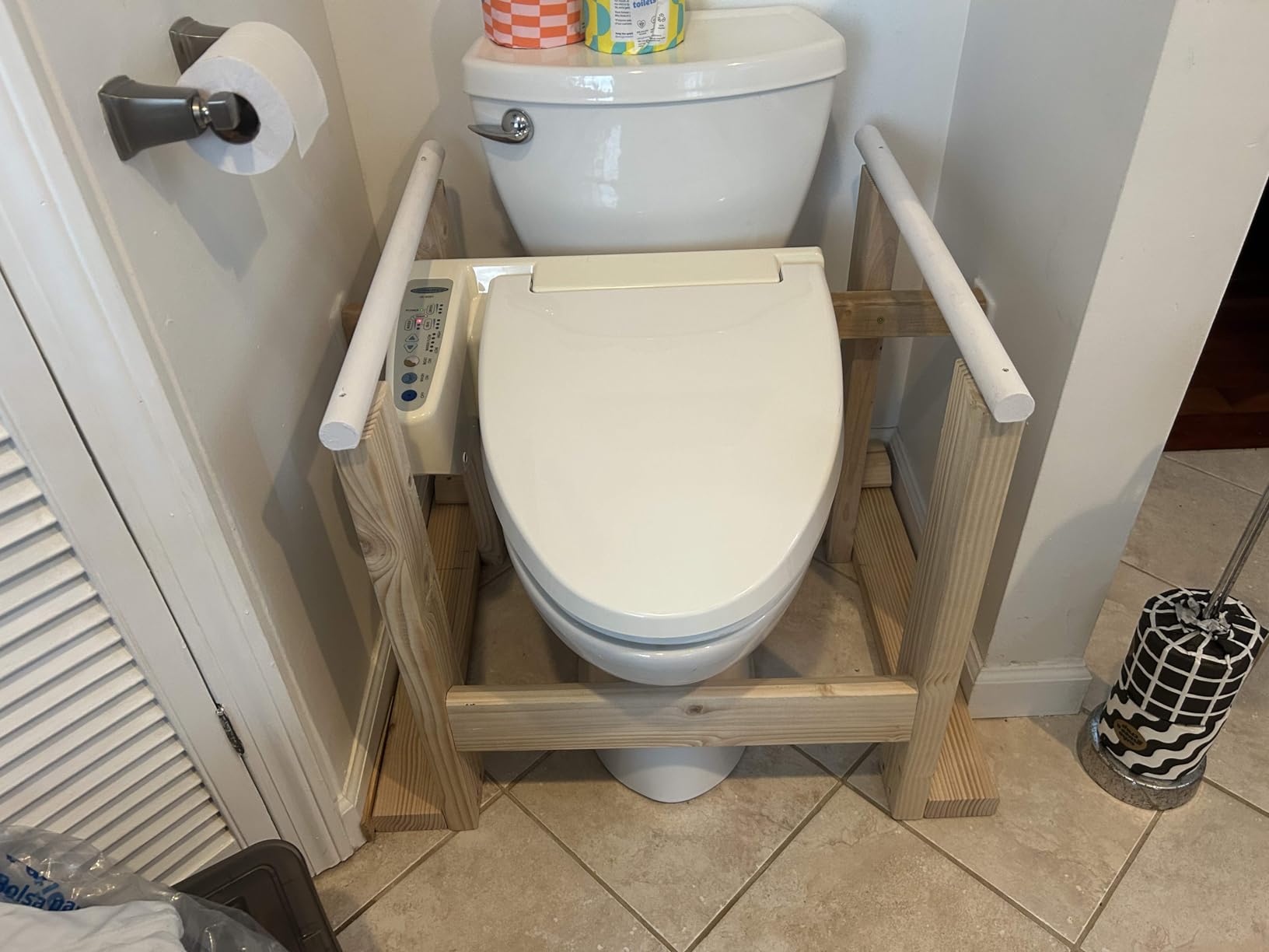 Toilet Safety Rails for Seniors Adjustable Detachable Fits Most Toilets customer photo 2