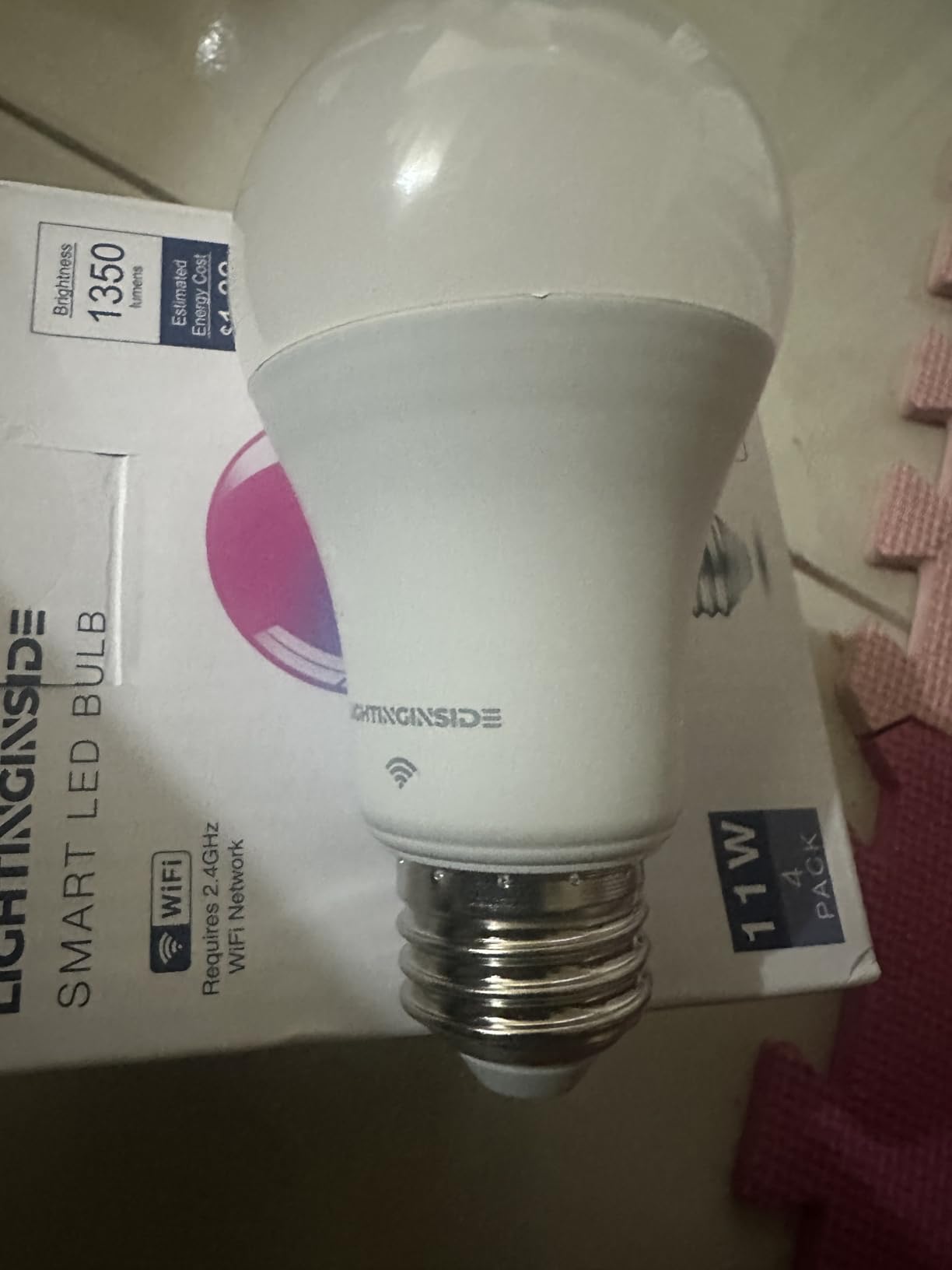 Lightinginside Smart Light Bulbs 100W Work with Alexa/Google Home, 4PCS customer photo 1
