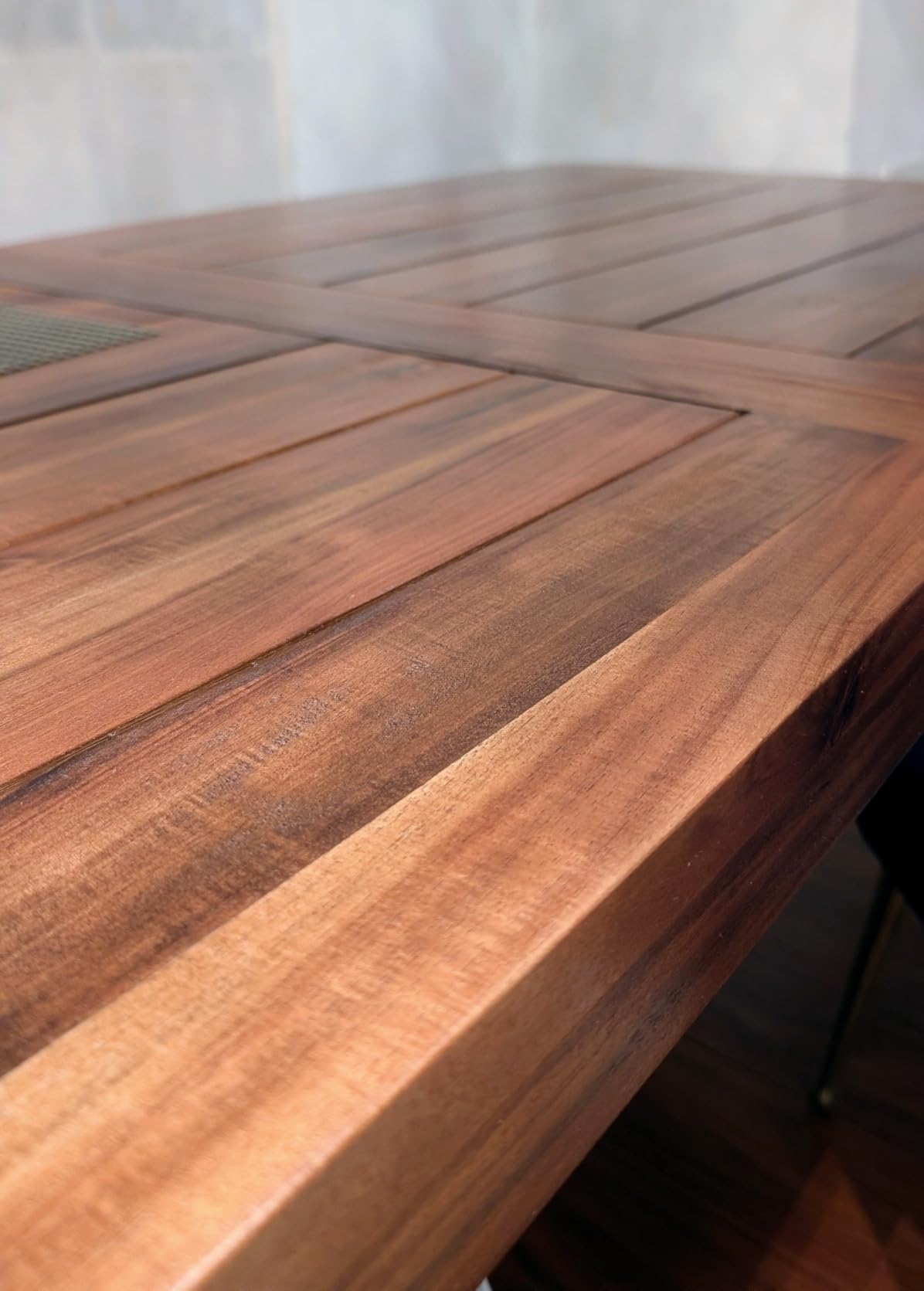 Devoko 6 Person Acacia Wood Dining Table for Kitchen,Natural customer photo 2