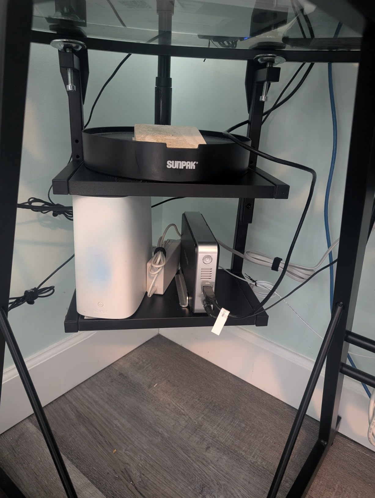 VIVO Black Clamp-on 13 inch 2-Tier Desk Shelf, STAND-SHELF2C customer photo 2
