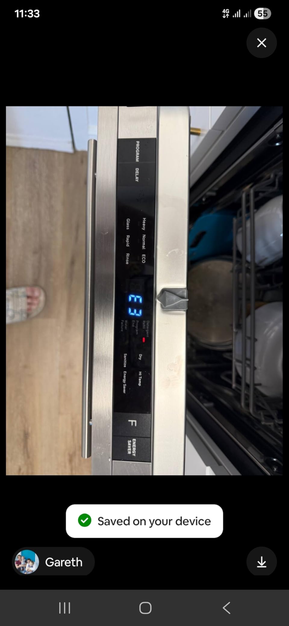 Honeywell 18-Inch Dishwasher with 8 Place Settings, 6 Washing Programs, Stainless Steel Tub, UL & Energy Star Certified, Stainless Finish customer photo 1