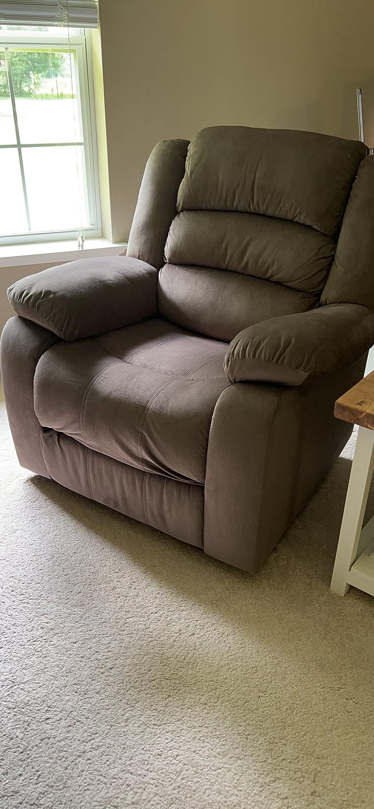 EBELLO Classic Power Recliner Chair, Oversized Electric Overstuffed Chair with Soft Cushion and Back, Sofa with Comfortable Armchair, Gray customer photo 2