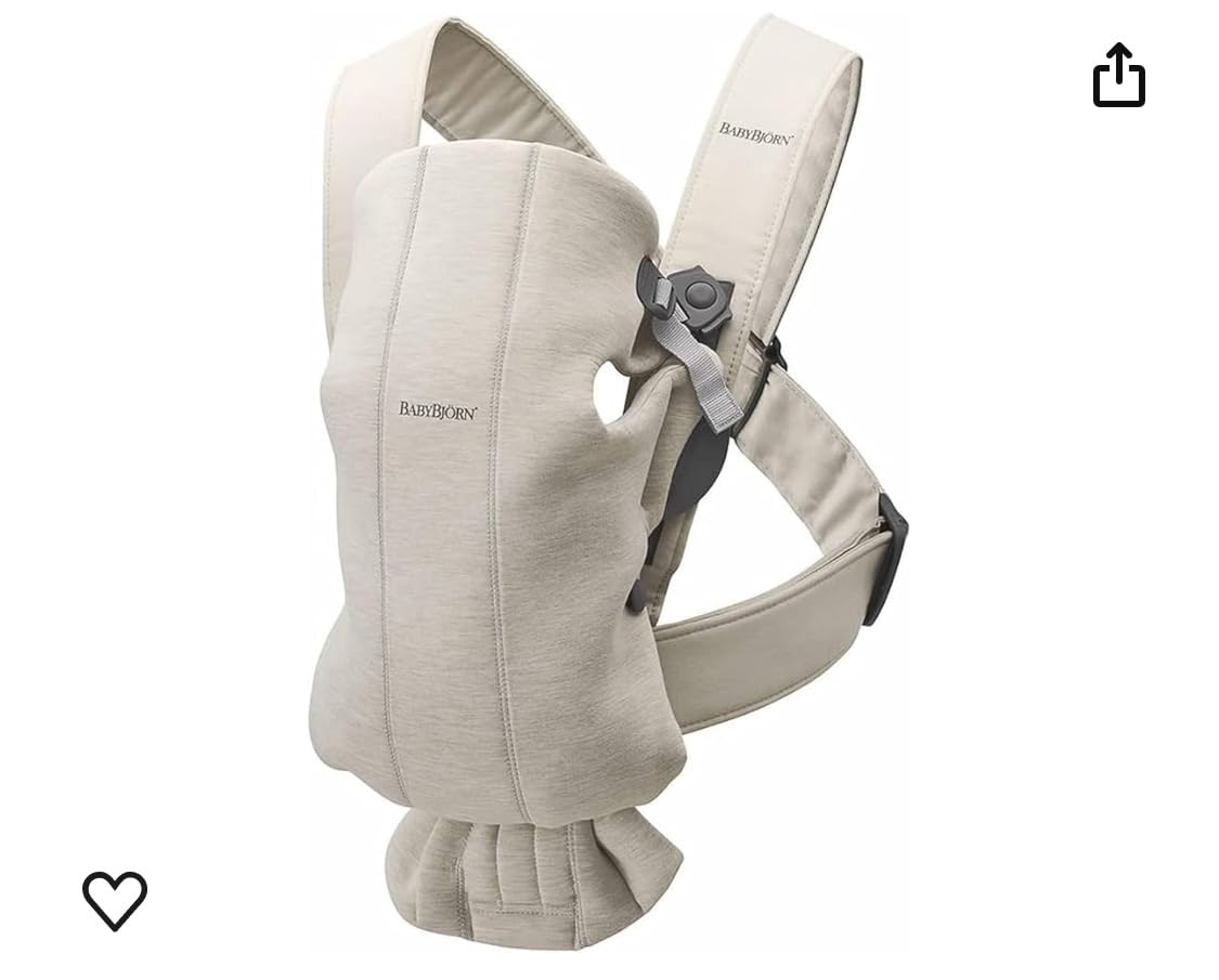 BabyBjörn Baby Carrier Mini, Light Beige, 3D Jersey | Infant Carrier (7-24 lbs), Ergonomic, Easy-to-Use customer photo 1
