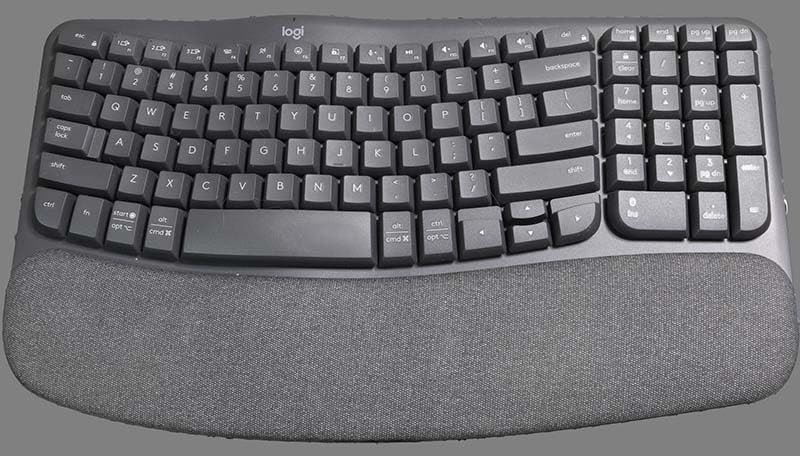 Logitech Wave Keys Ergonomic Wireless Keyboard with Palm Rest - Graphite customer photo 1