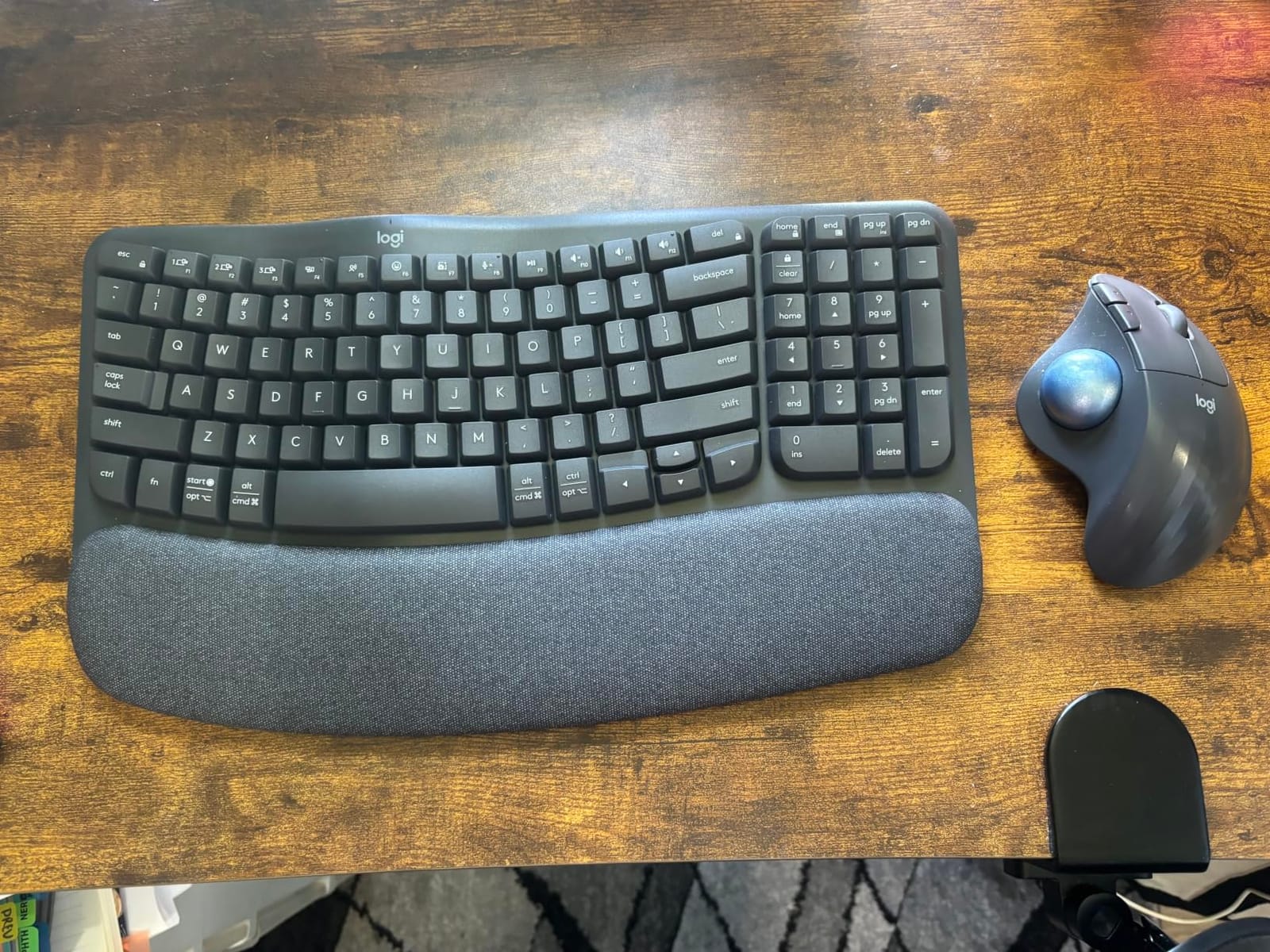 Logitech Wave Keys Ergonomic Wireless Keyboard with Palm Rest - Graphite customer photo 2