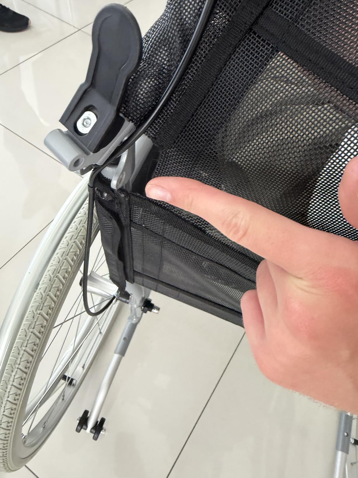 FeatherMobility - Gray Lightweight Folding Wheelchair - 13.5 lbs, 18