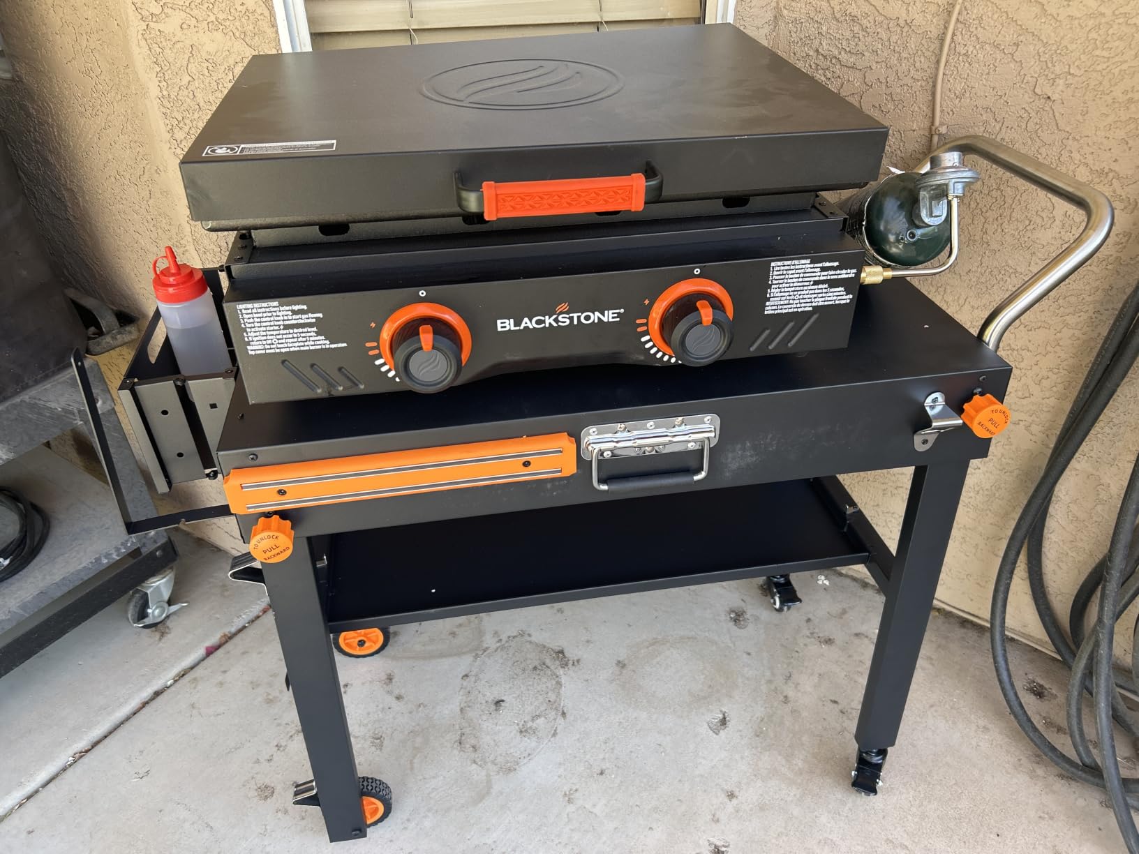 EUTRKei Grill Table for Blackstone Griddle, Portable Grill Cart with Caddy customer photo 1