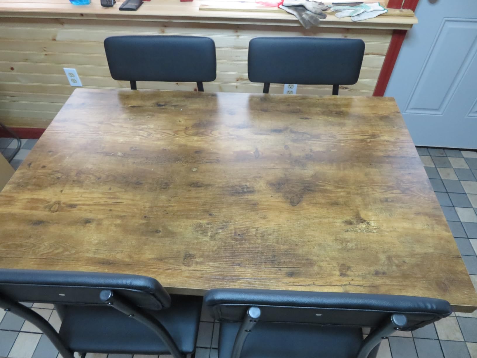 Gizoon Dining Table Set for 4, Modern Kitchen Table with Chairs, Black customer photo 1