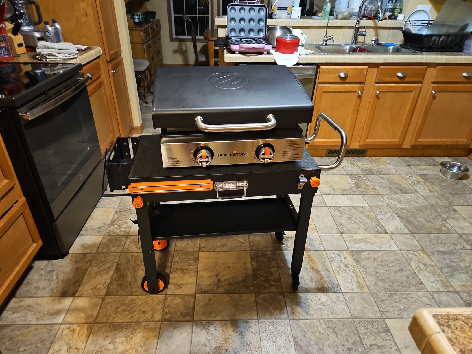 Portable Outdoor Grill Table, Folding Grill Cart with Wheels customer photo 1