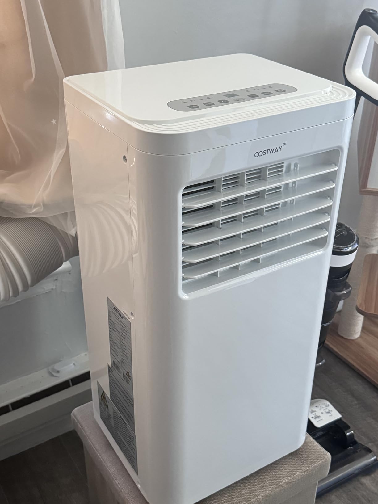 COSTWAY Portable Air Conditioner, 8000 BTU 3-in-1 Personal AC Unit with Built-in Dehumidifier, Fan Mode, Sleep Mode, 24H Timer, Remote Control, Cools up to 250 Sq. Ft for Bedroom customer photo 1