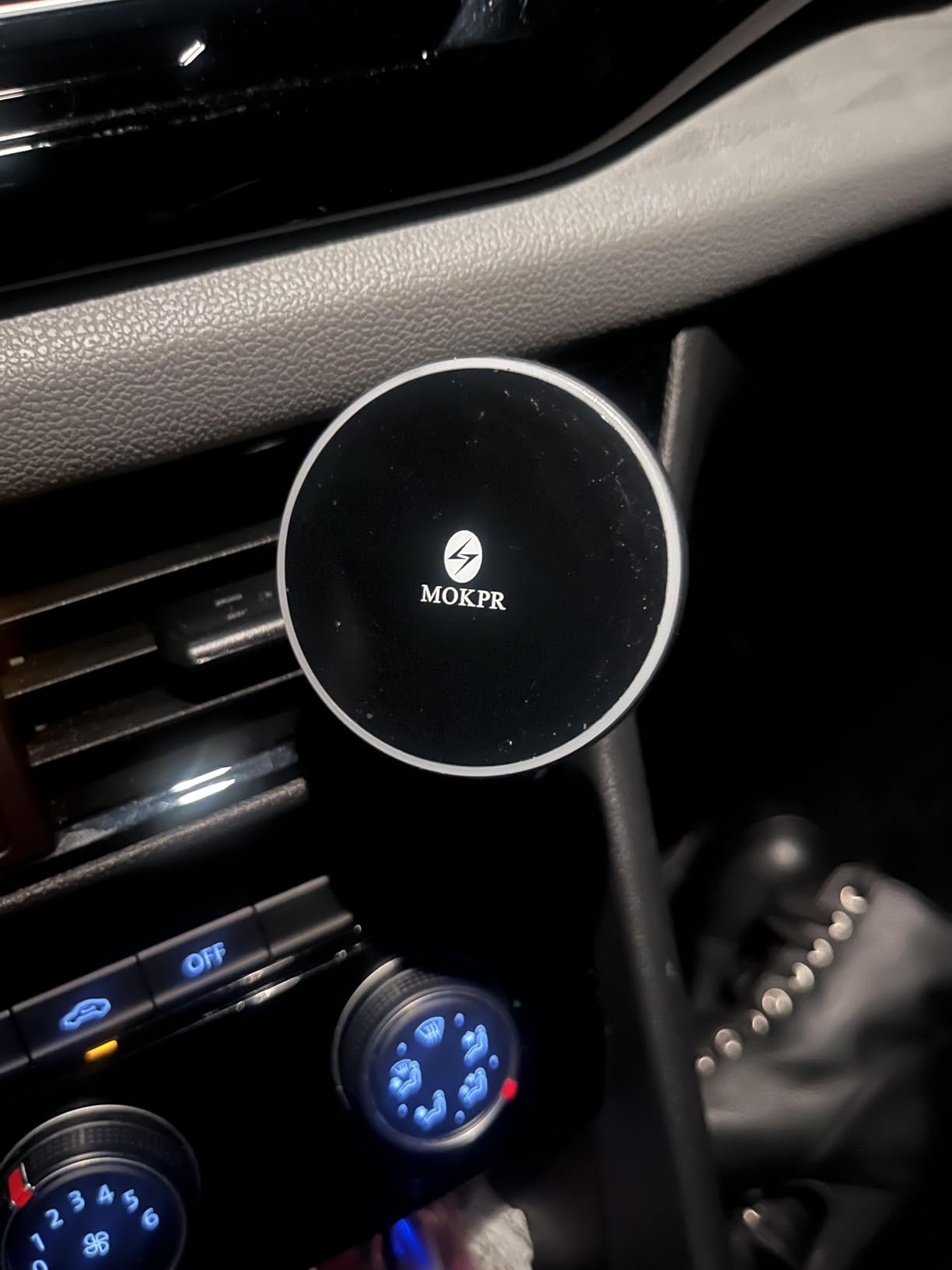 for Magsafe Car Mount Charger 15W LED RGB Car Phone Holder for Dash Vent customer photo 1
