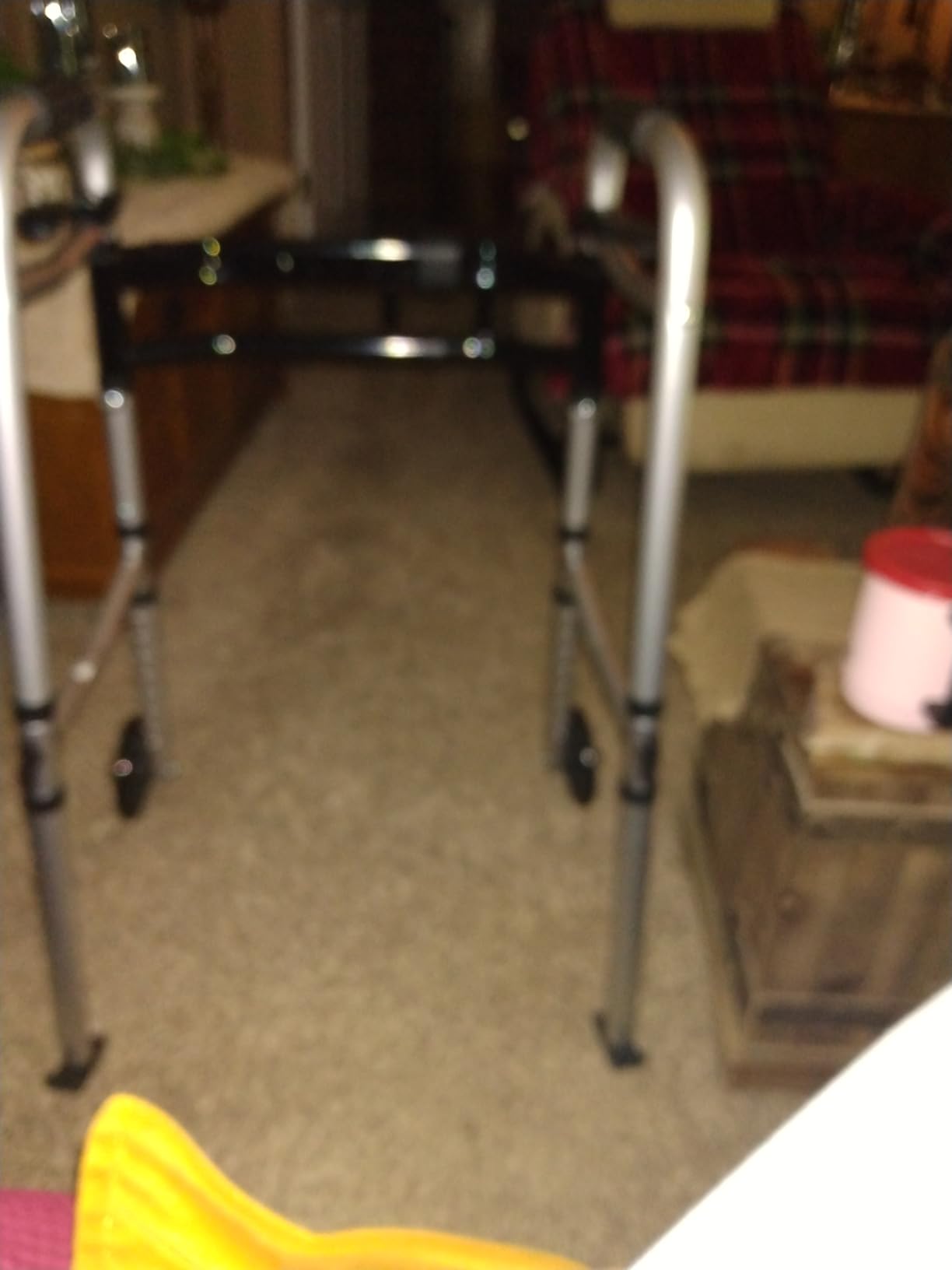 Delog Narrow Folding Walker for Seniors with Trigger Release and 5 Inches Wheels, Lightweight Supports Up to 350 lbs, Aluminum Folding Walker for Elderly, Handicapped and Disabled customer photo 1