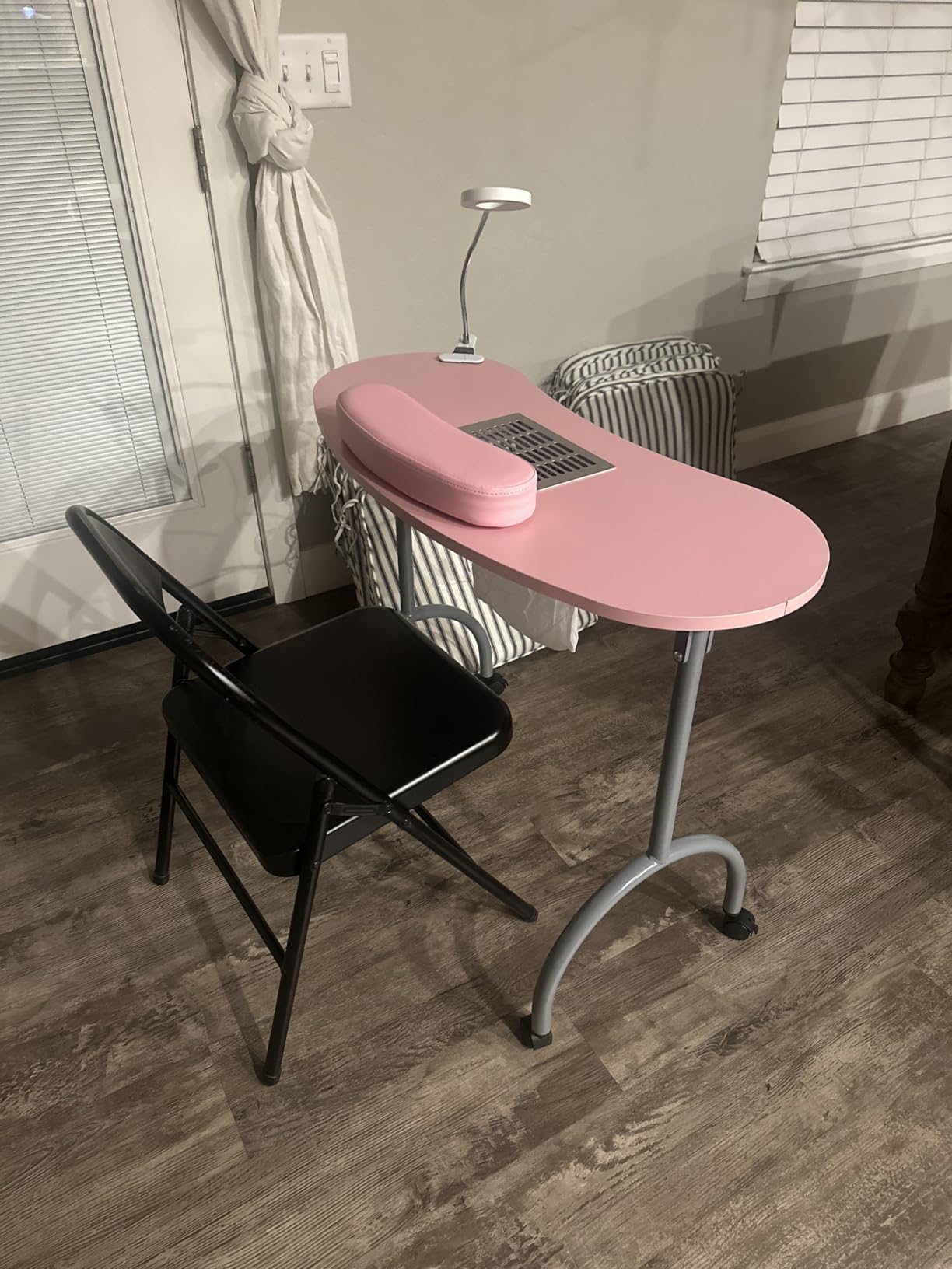 TABU Portable & Foldable Manicure Nail Table, Pink customer photo 2