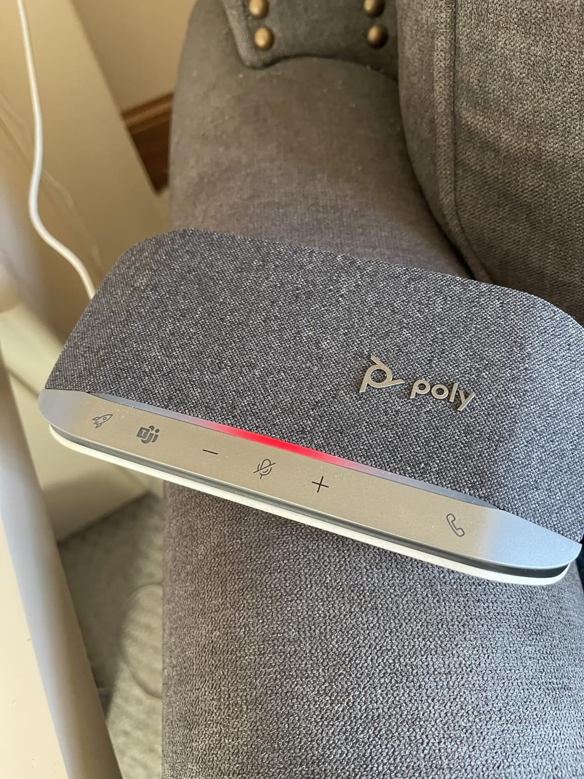 Poly Sync 20+ Personal Portable Bluetooth Speakerphone (Plantronics) – Noise/Echo Reduction – USB-C Bluetooth Adapter - Works w/Teams (Certified), Zoom, PC, Mac, Mobile – Amazon Exclusive customer photo 1