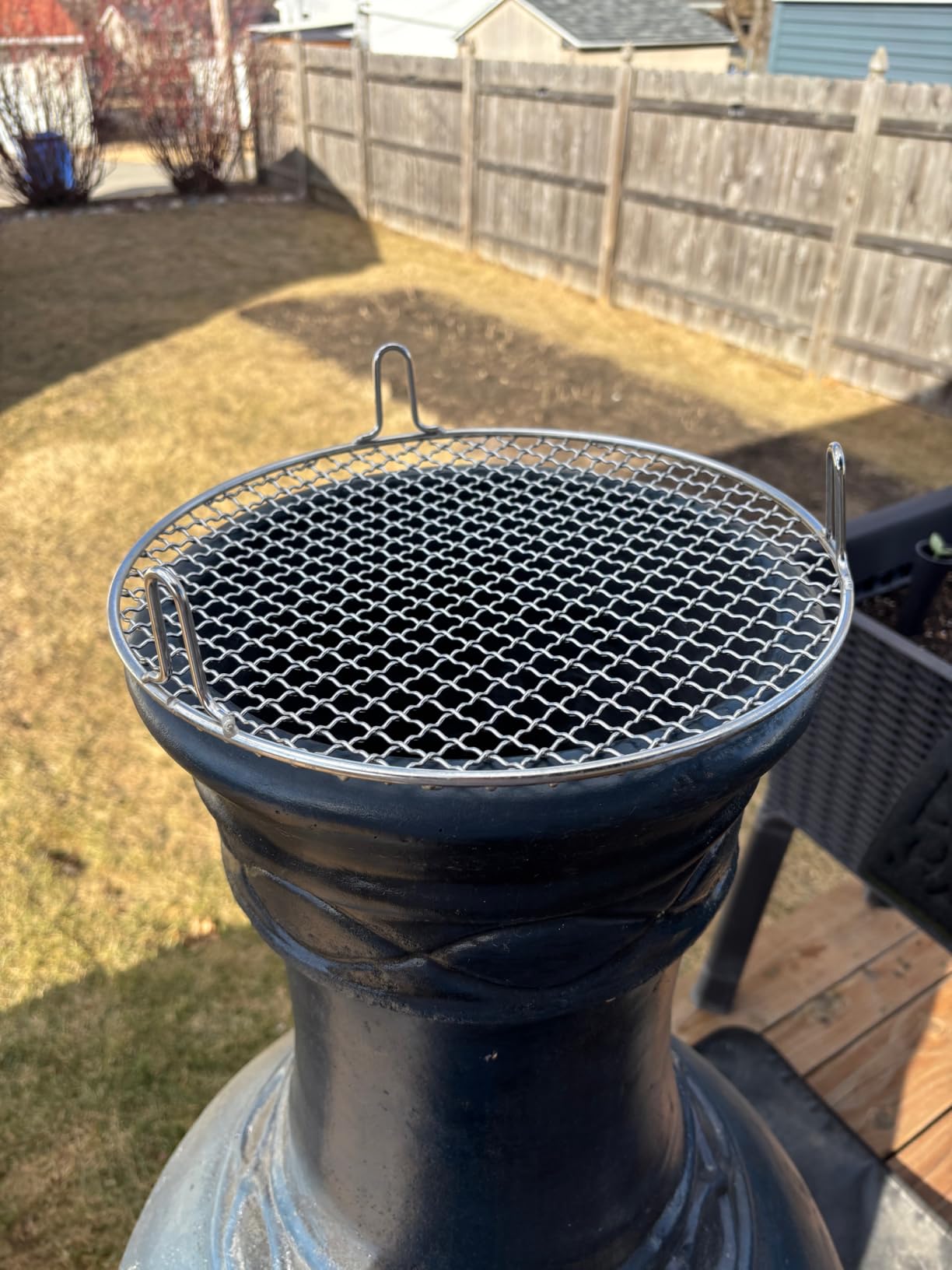 Multi-Purpose Barbecue Net,BBQ Net for Grilling,SUS304 BBQ Grill Mesh, Round Barbecue Wire Rack,BBQ Rack/Grate/Steam Mesh for Camping Charbroil Outdoor Barbeque Backyards customer photo 1