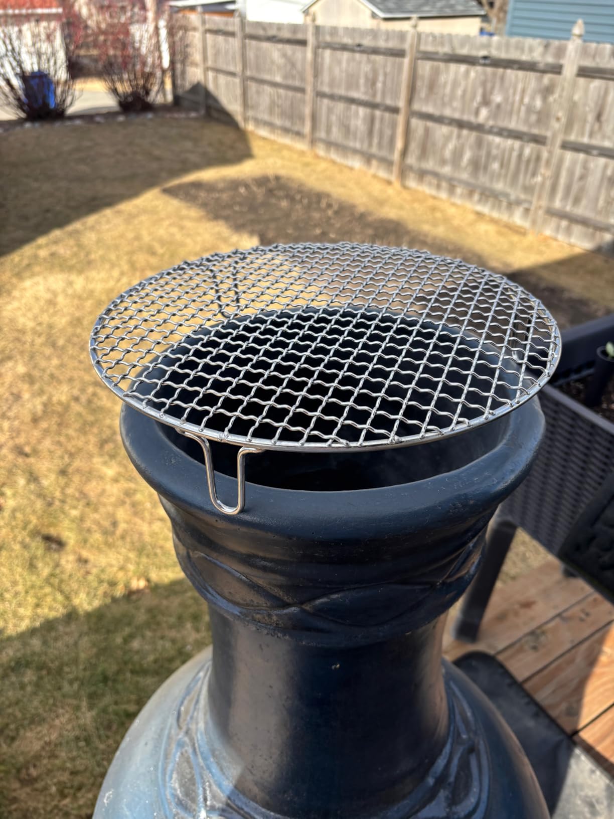 Multi-Purpose Barbecue Net,BBQ Net for Grilling,SUS304 BBQ Grill Mesh, Round Barbecue Wire Rack,BBQ Rack/Grate/Steam Mesh for Camping Charbroil Outdoor Barbeque Backyards customer photo 2