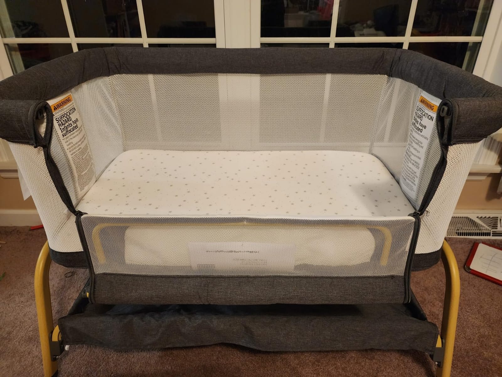 Jimglo 3-in-1 Baby Bassinet, Bedside Sleeper & Rocking Bassinet, Full Mesh customer photo 1