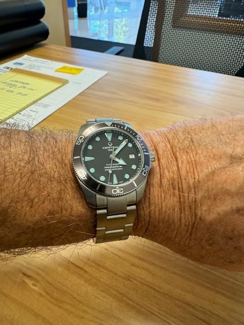 Certina, Mens, DS Action Diver 38mm Powermatic 80, Titanium, Swiss Automatic, Watch, Anthracite, Titanium, 19, (C0328074408100) customer photo 1