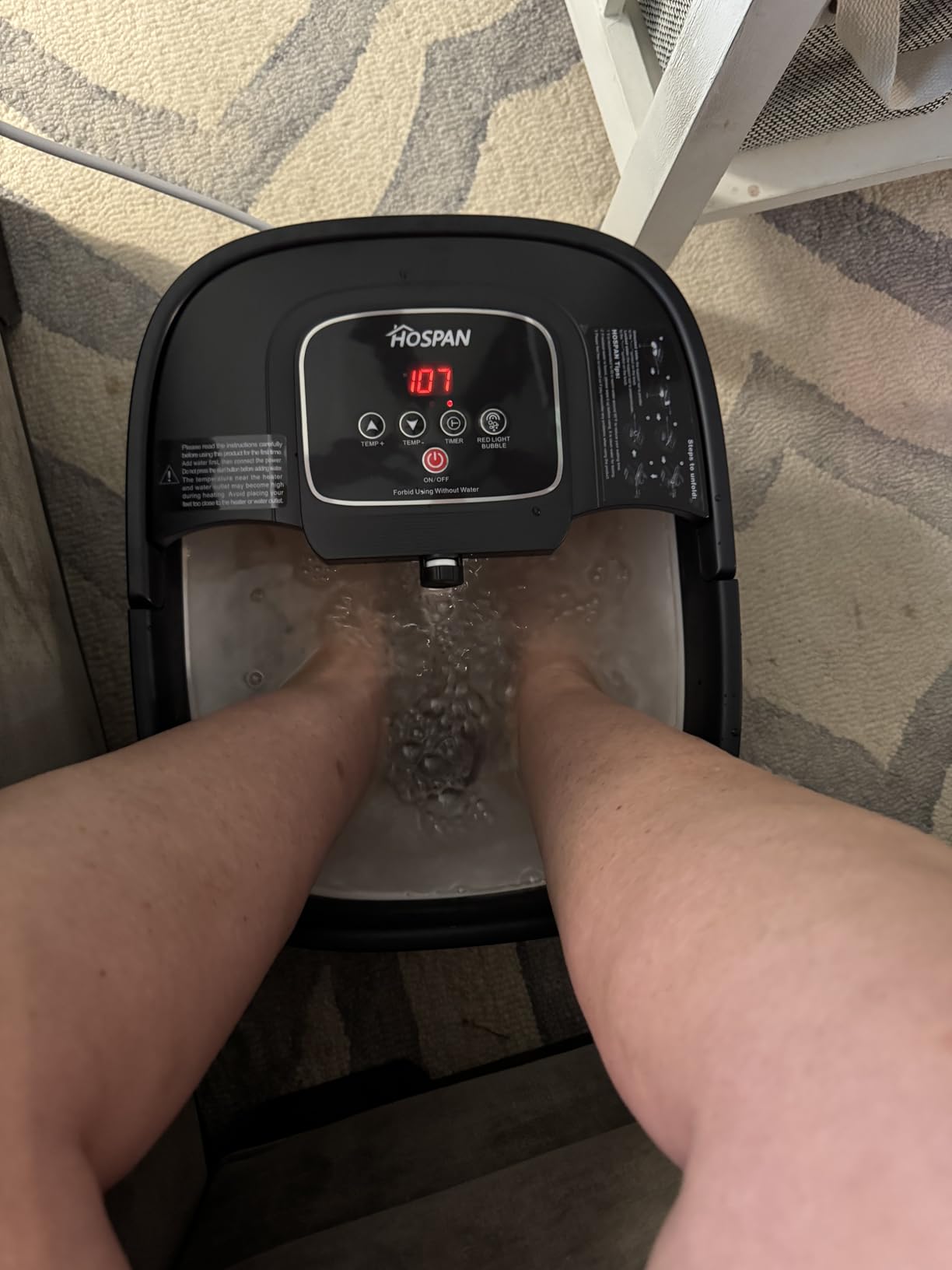 HOSPAN Collapsible Foot Spa, Foot Bath Massager with Heat, Bubble & Massage customer photo 2